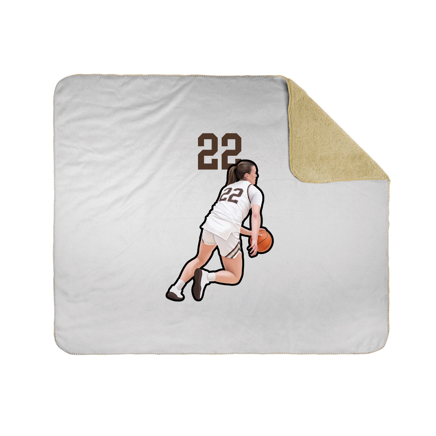 Throw Blanket — Number Top in White
