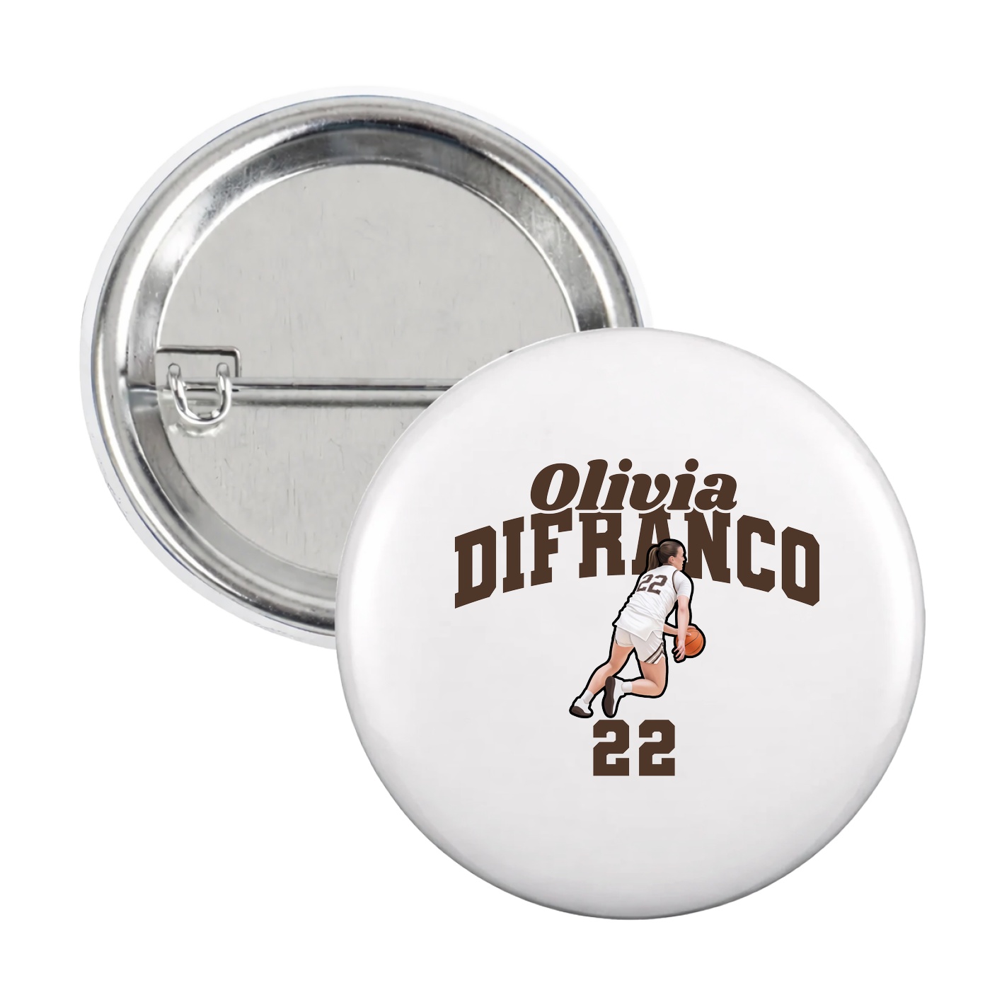 Game Day Button — Signature Arch in White