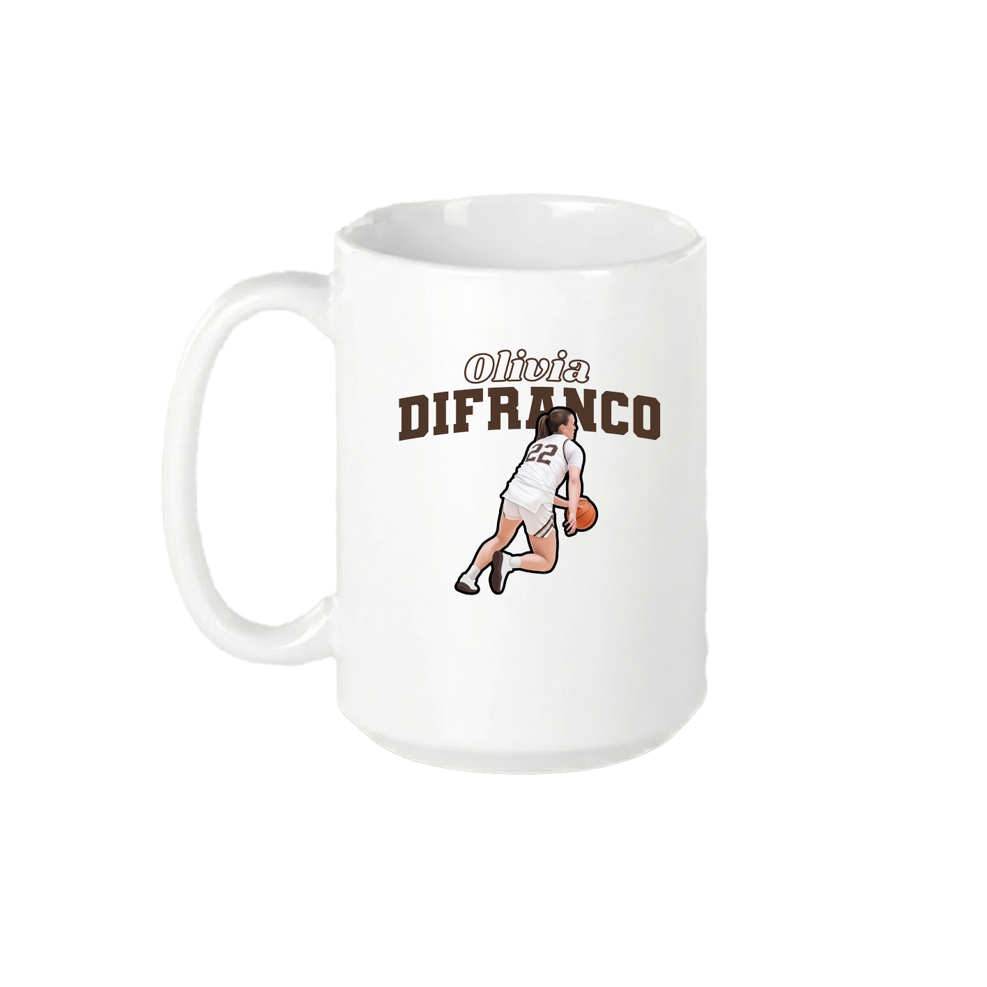 15oz Coffee Mug — Name Arch in White