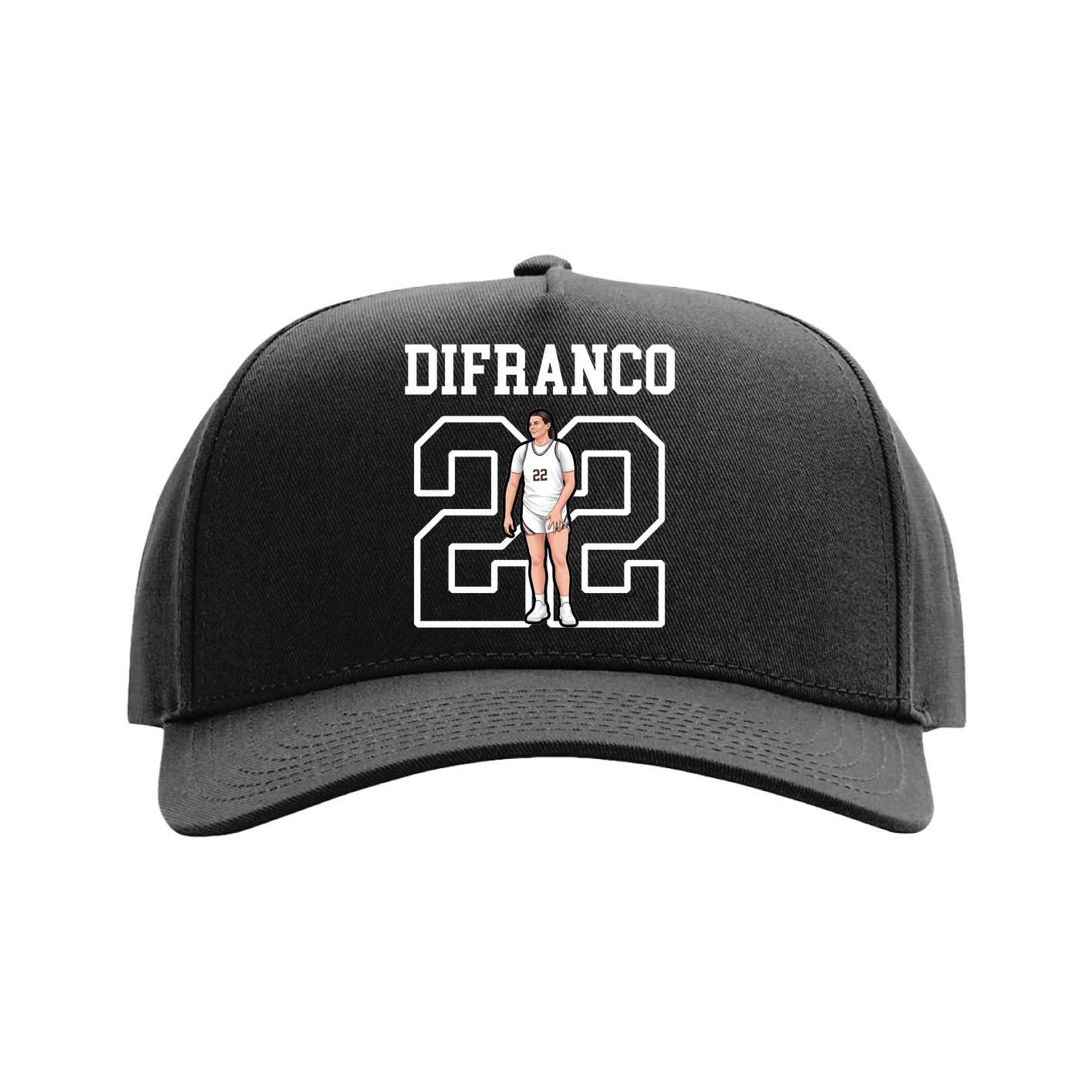 Full Fabric Five-Panel Champ Cap — Shirsey in Black