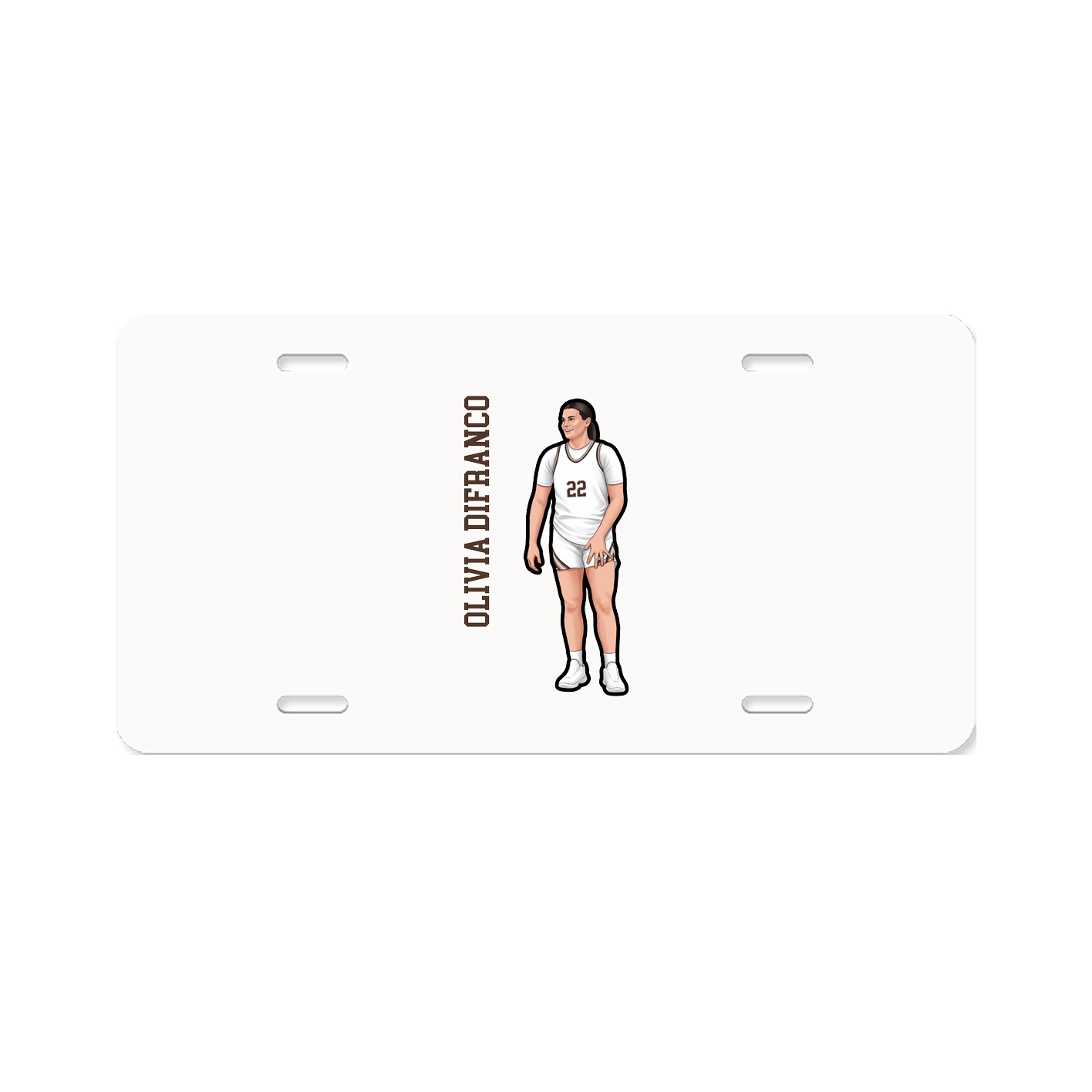 License Plate — Name Vertical in Classic