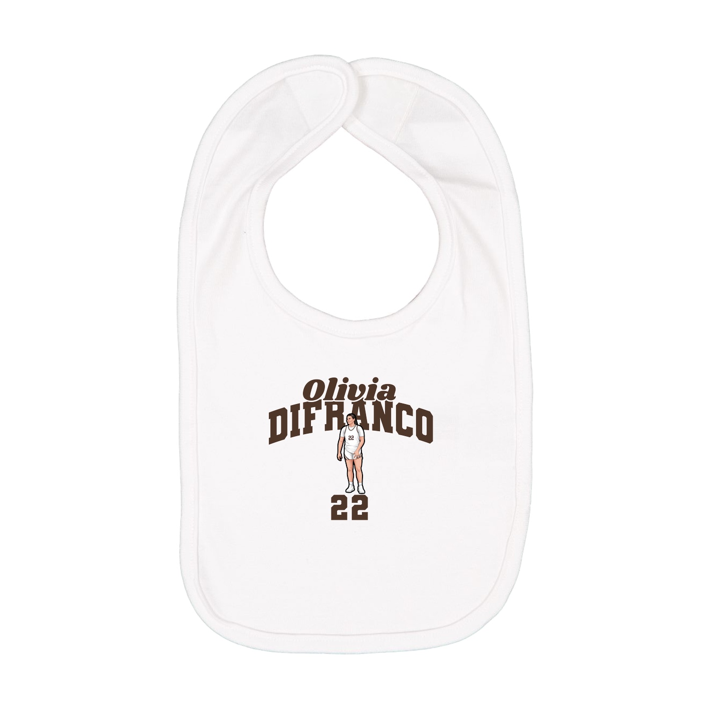 Infant Bib — Signature Arch in White