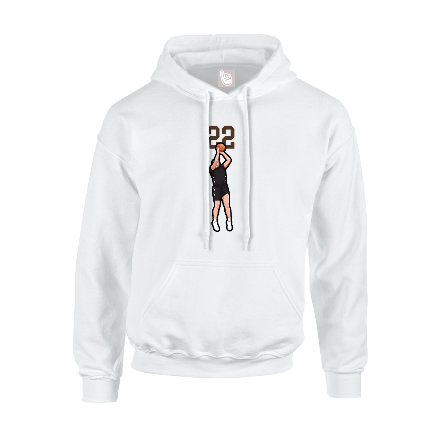 Hoodie — Number Top in White