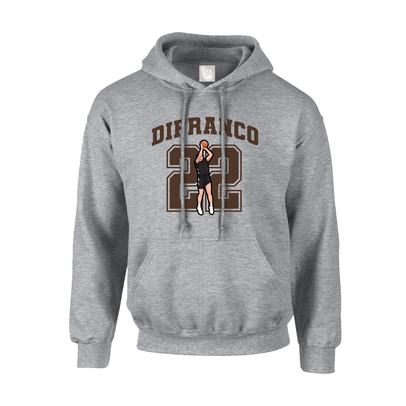Hoodie — Number in Grey