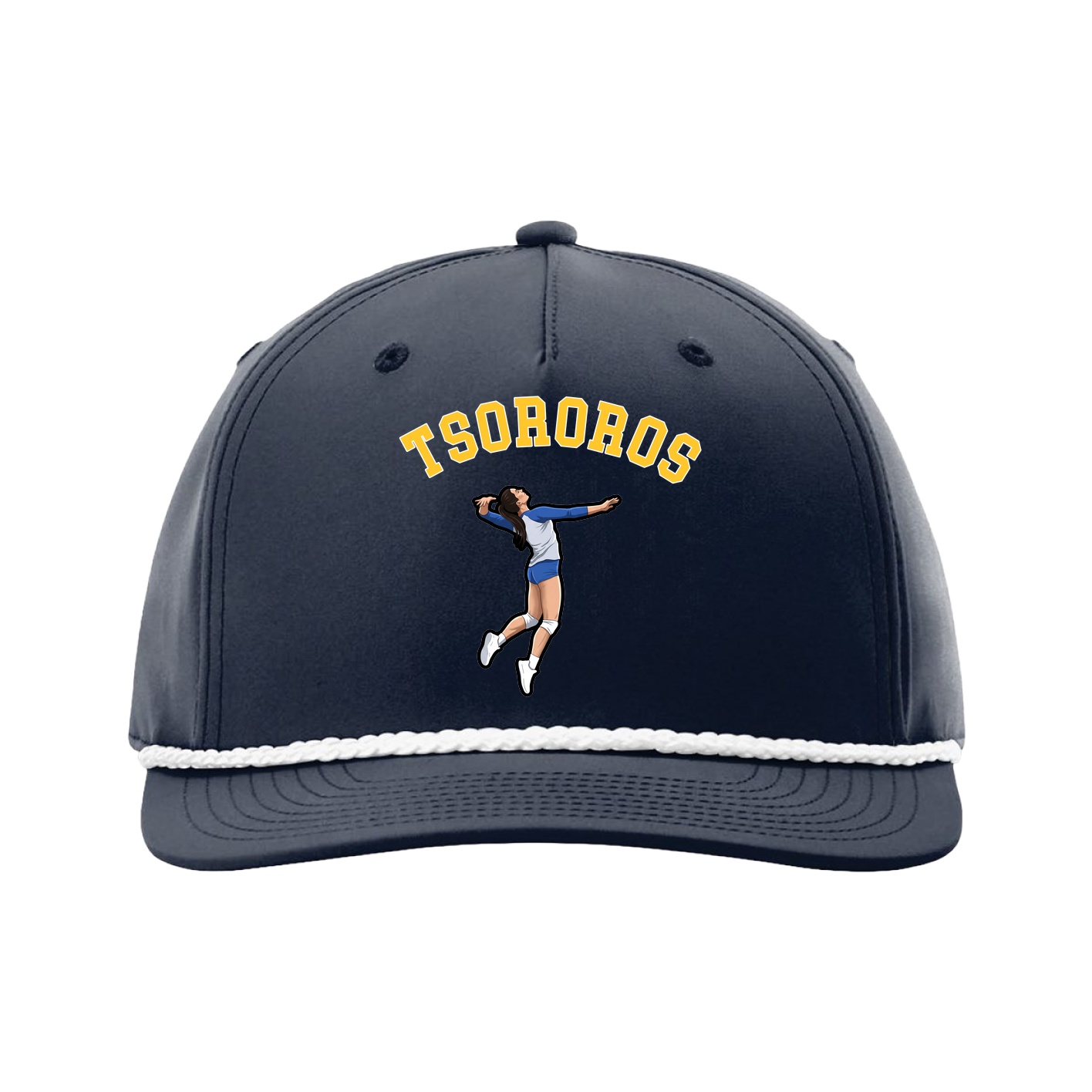 Five-Panel Classic Rope Cap — Shirsey Arch in Navy