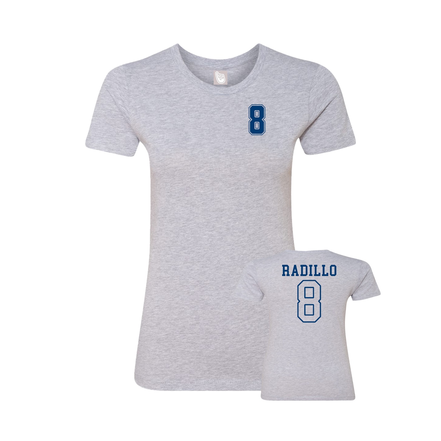 Womens Tee — Chest Back in Grey