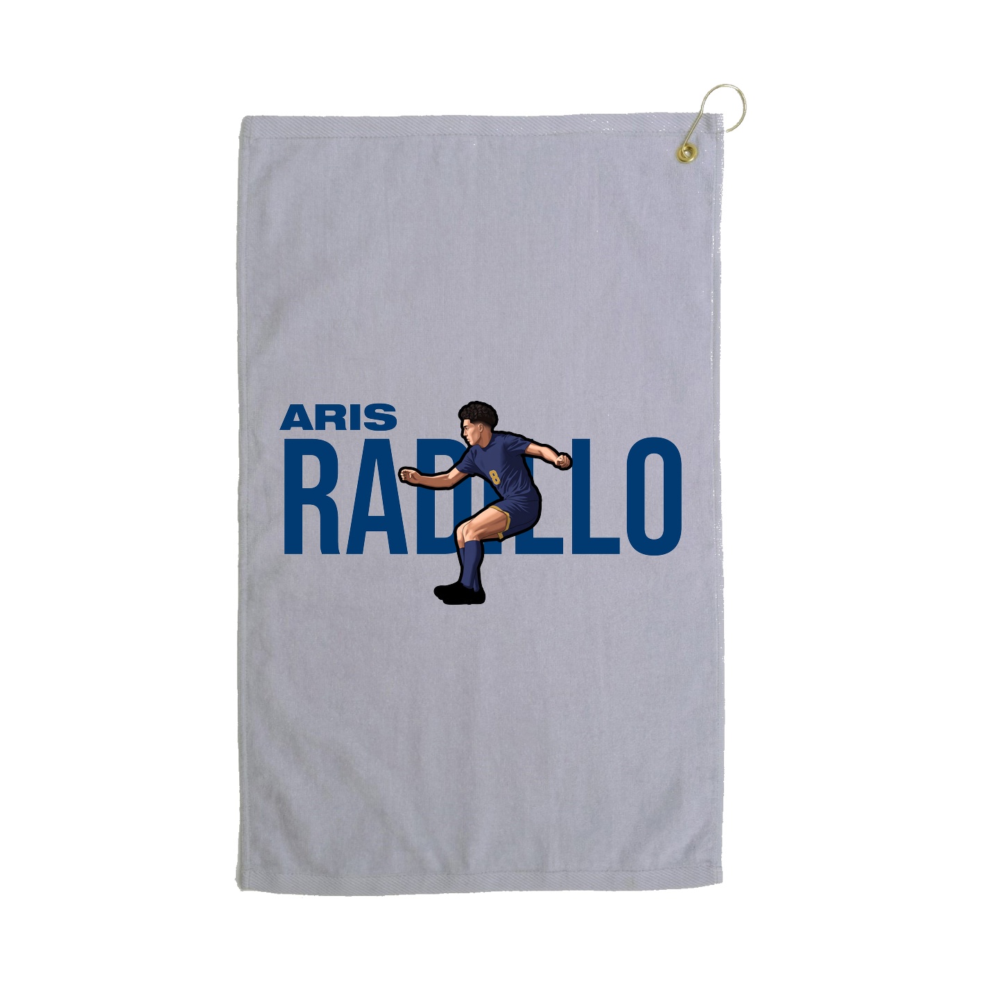 Golf Towel — Player Name in Grey