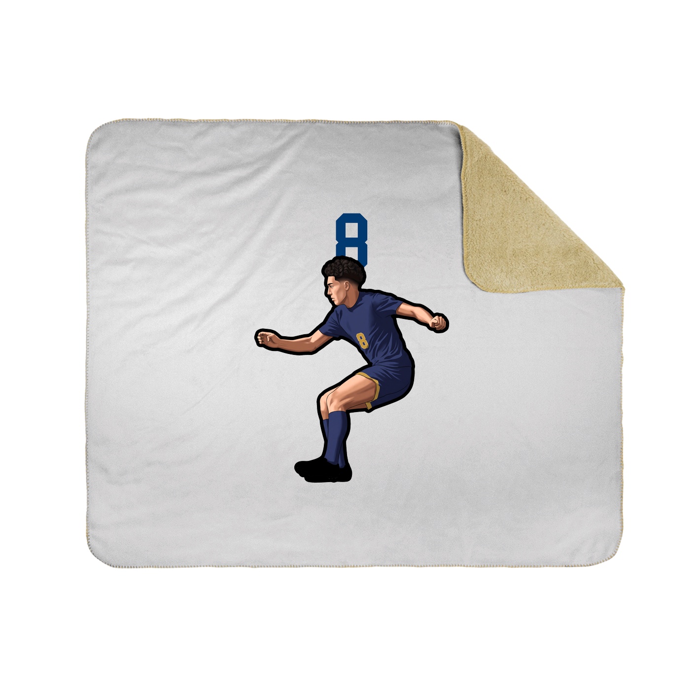 Throw Blanket — Number Top in White