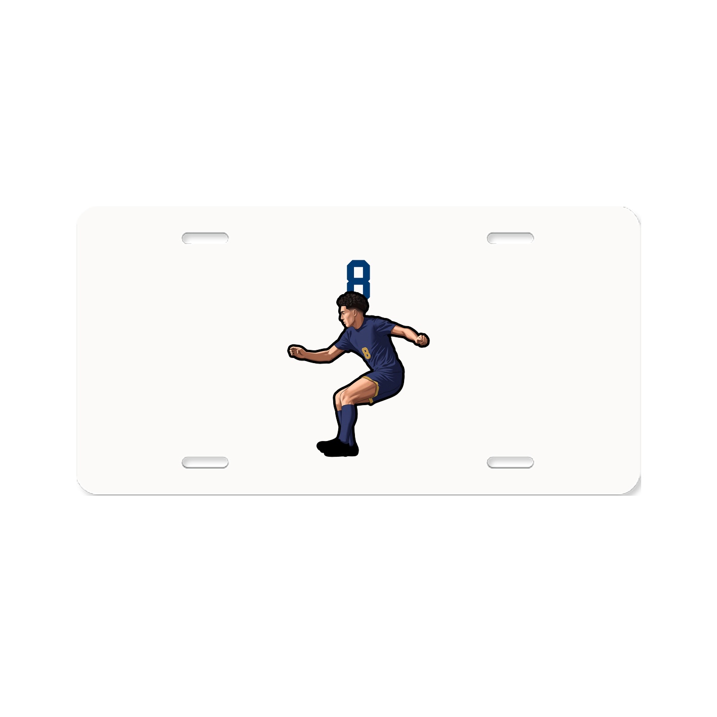 License Plate — Number Top in Classic