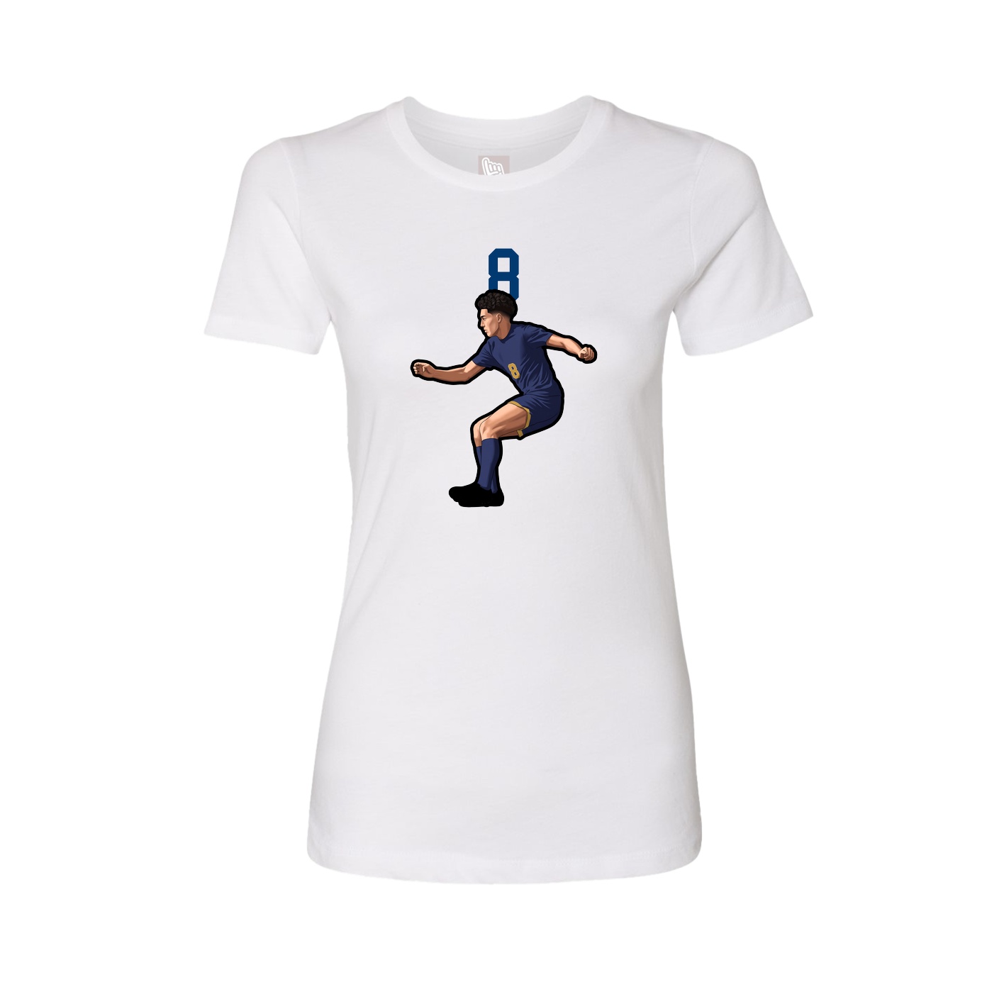 Fitted Women's Tee — Number Top in White