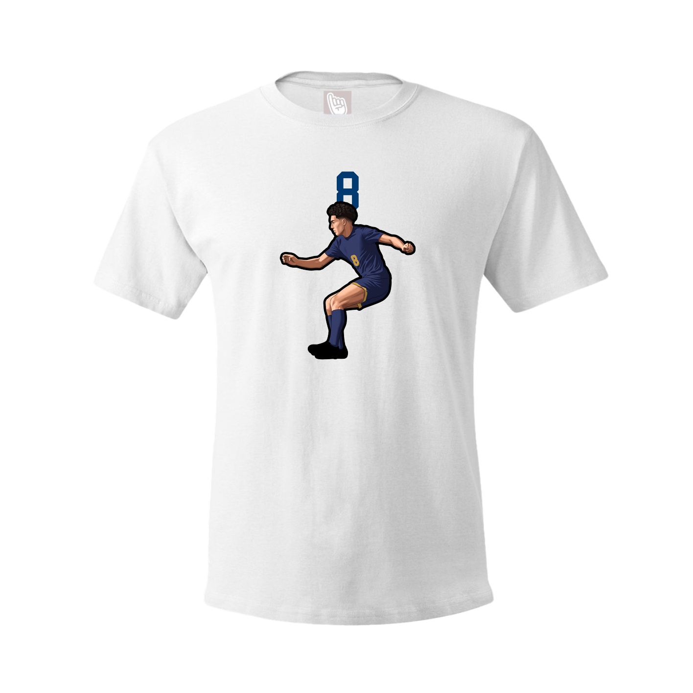 Youth Tee — Number Top in White
