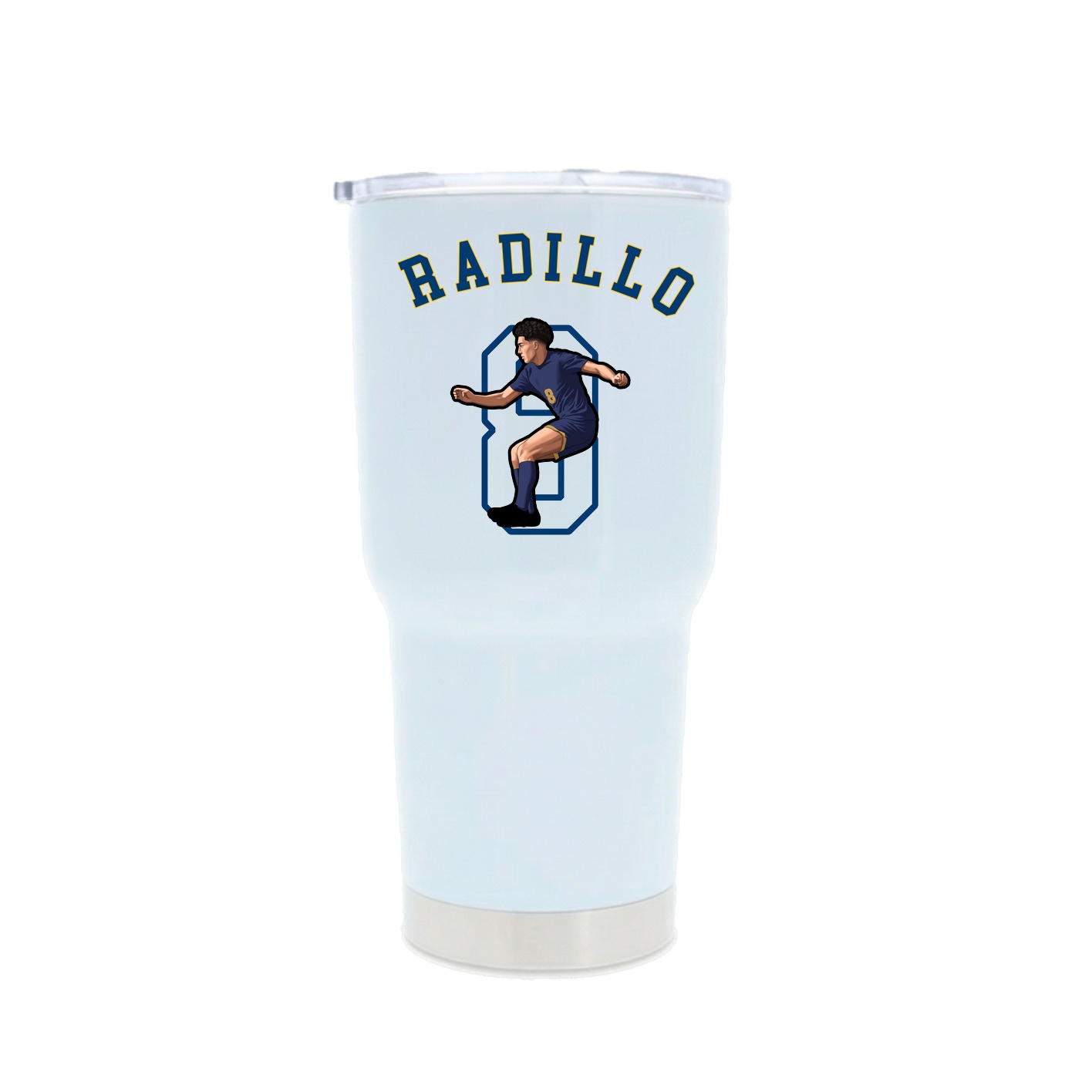 30oz Stainless Steel Tumbler — Shirsey Arch in White