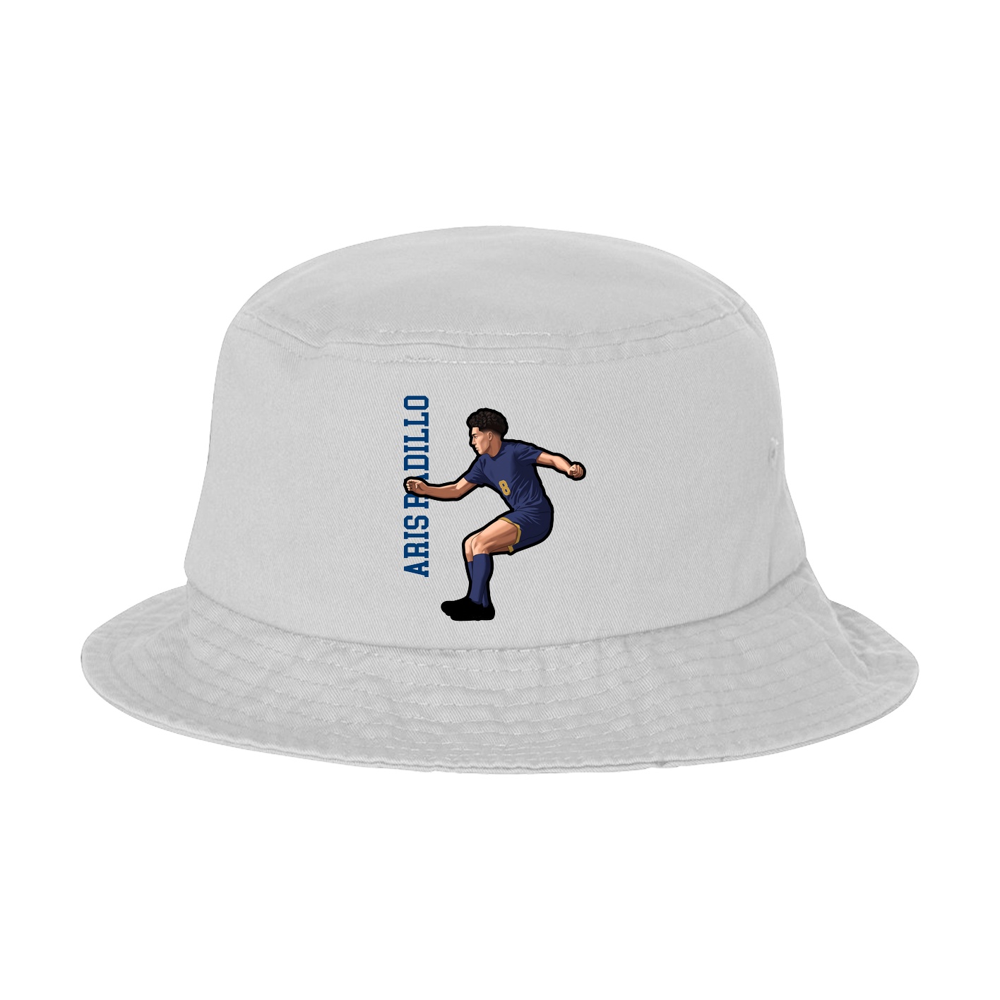 Bucket Cap — Name Vertical in White