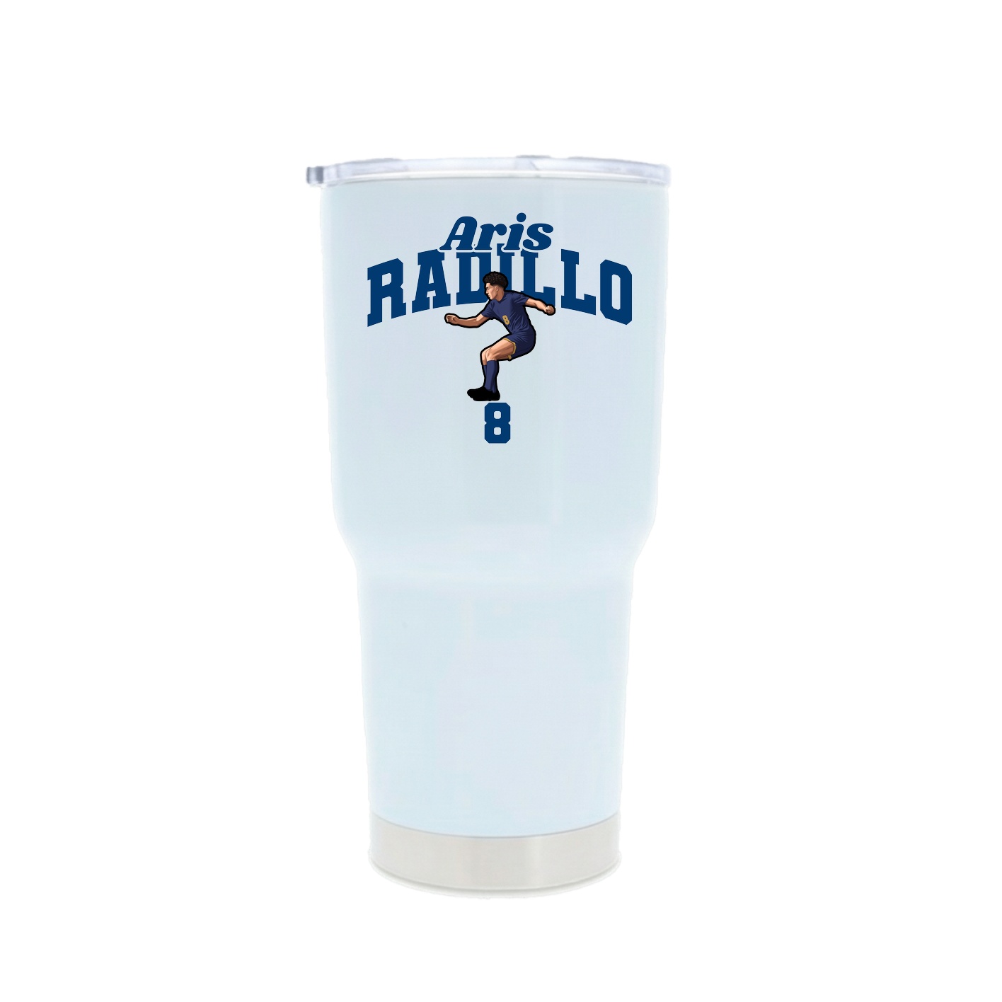 30oz Stainless Steel Tumbler — Signature Arch in White