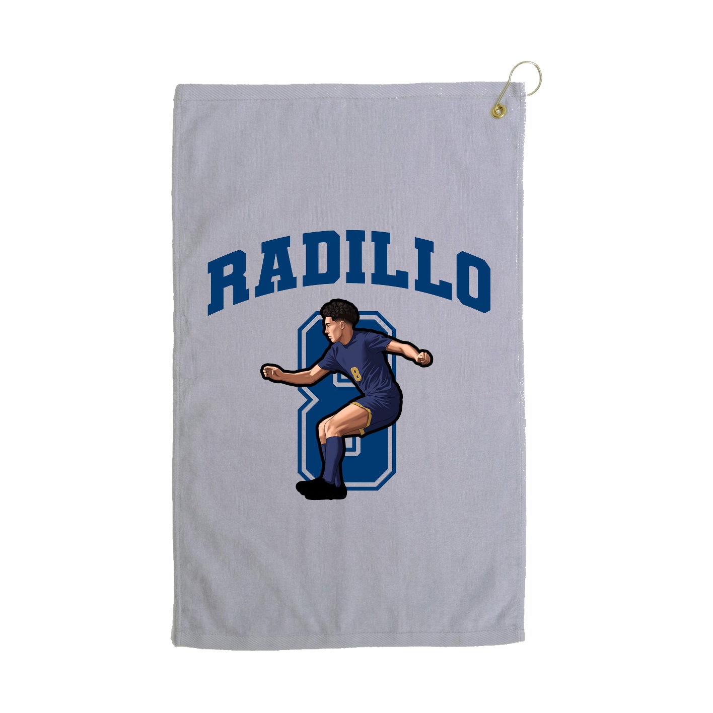 Golf Towel — Number in Grey