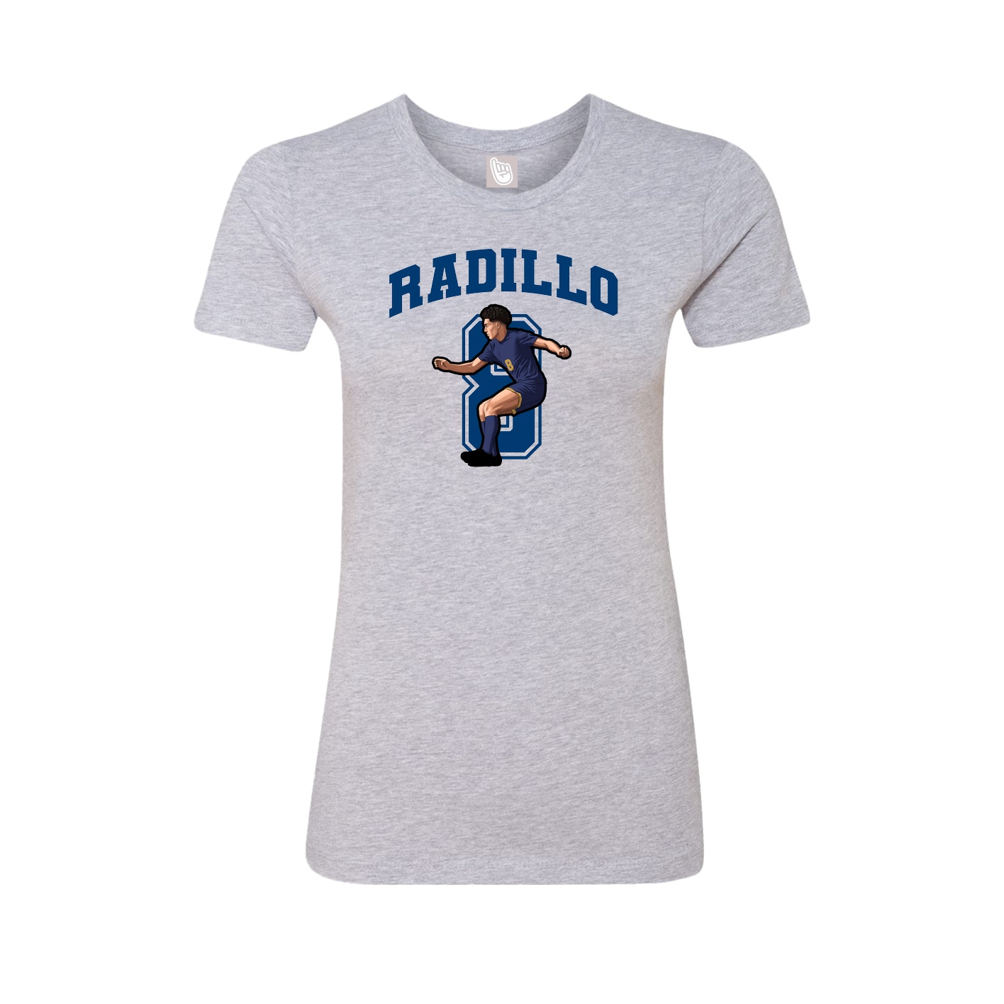 Fitted Women's Tee — Number in Grey