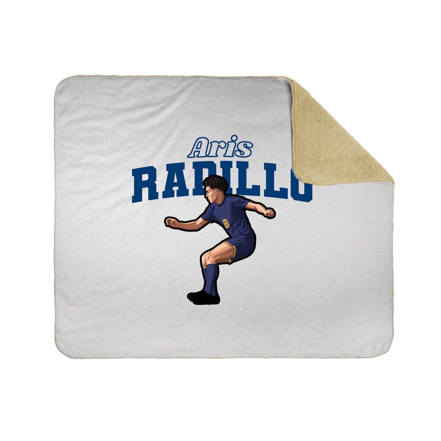 Throw Blanket — Name Arch in White