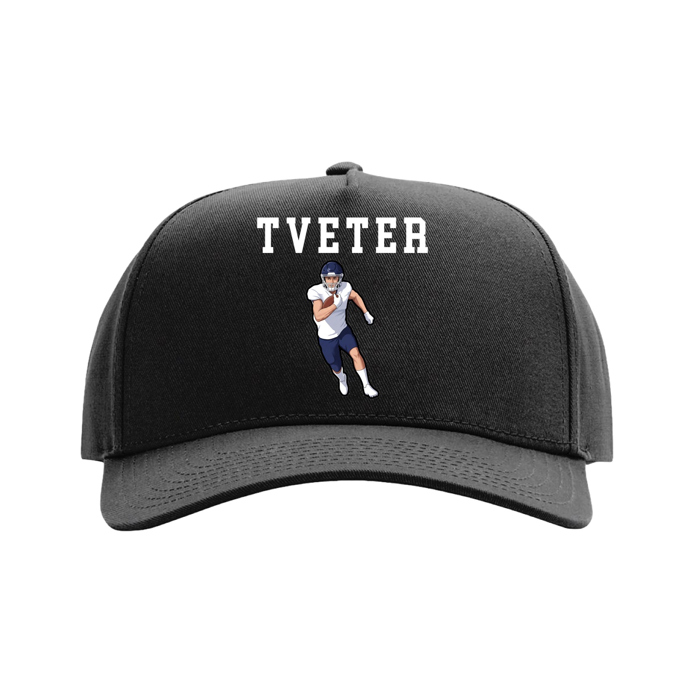 Full Fabric Five-Panel Champ Cap — Shirsey in Black
