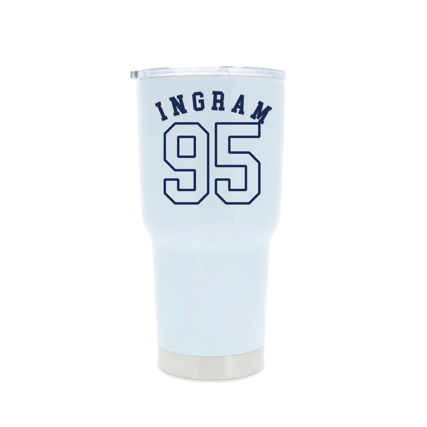30oz Stainless Steel Tumbler — Shirsey Arch in White