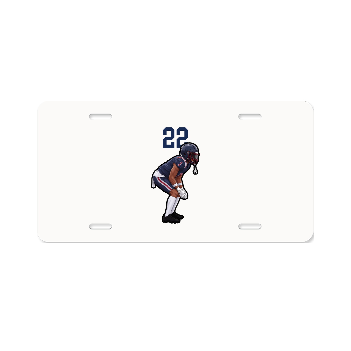 License Plate — Number Top in Classic