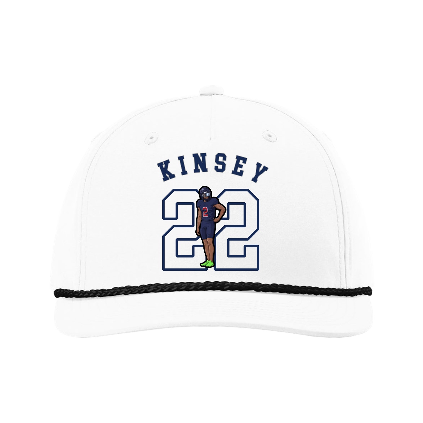 Five-Panel Classic Rope Cap — Shirsey Arch in White