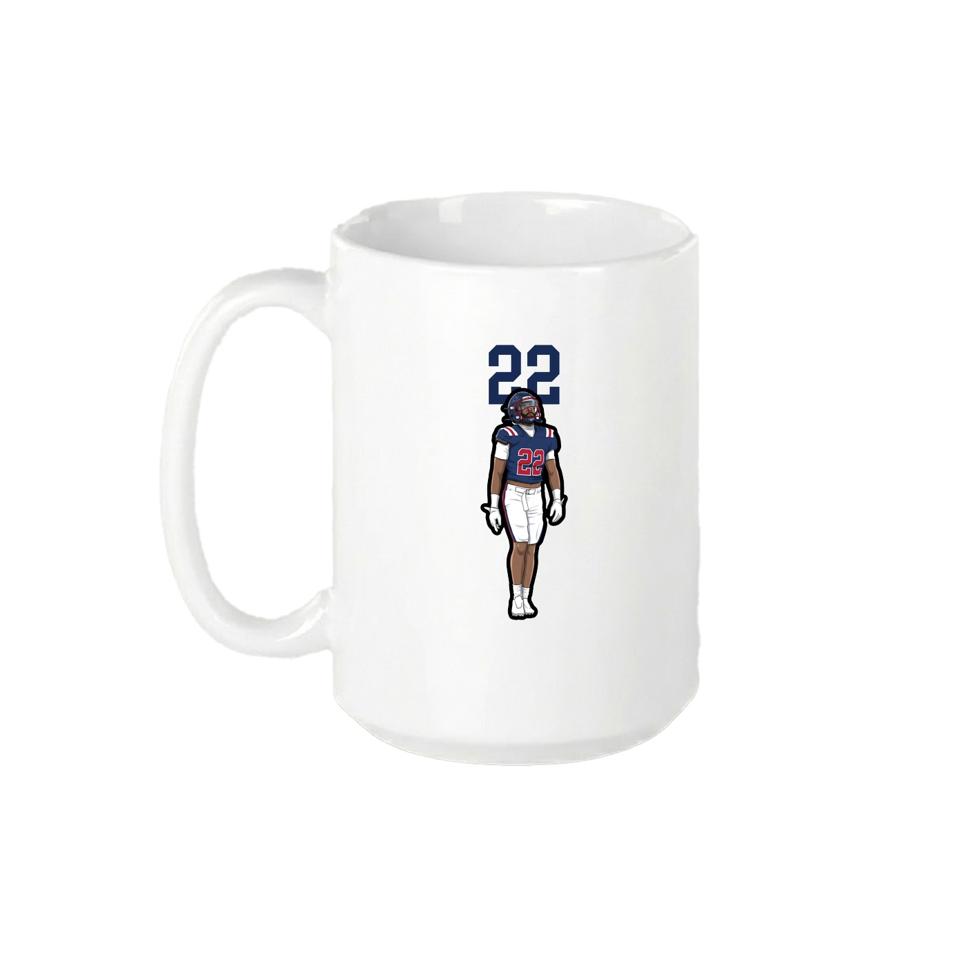 15oz Coffee Mug — Number Top in White