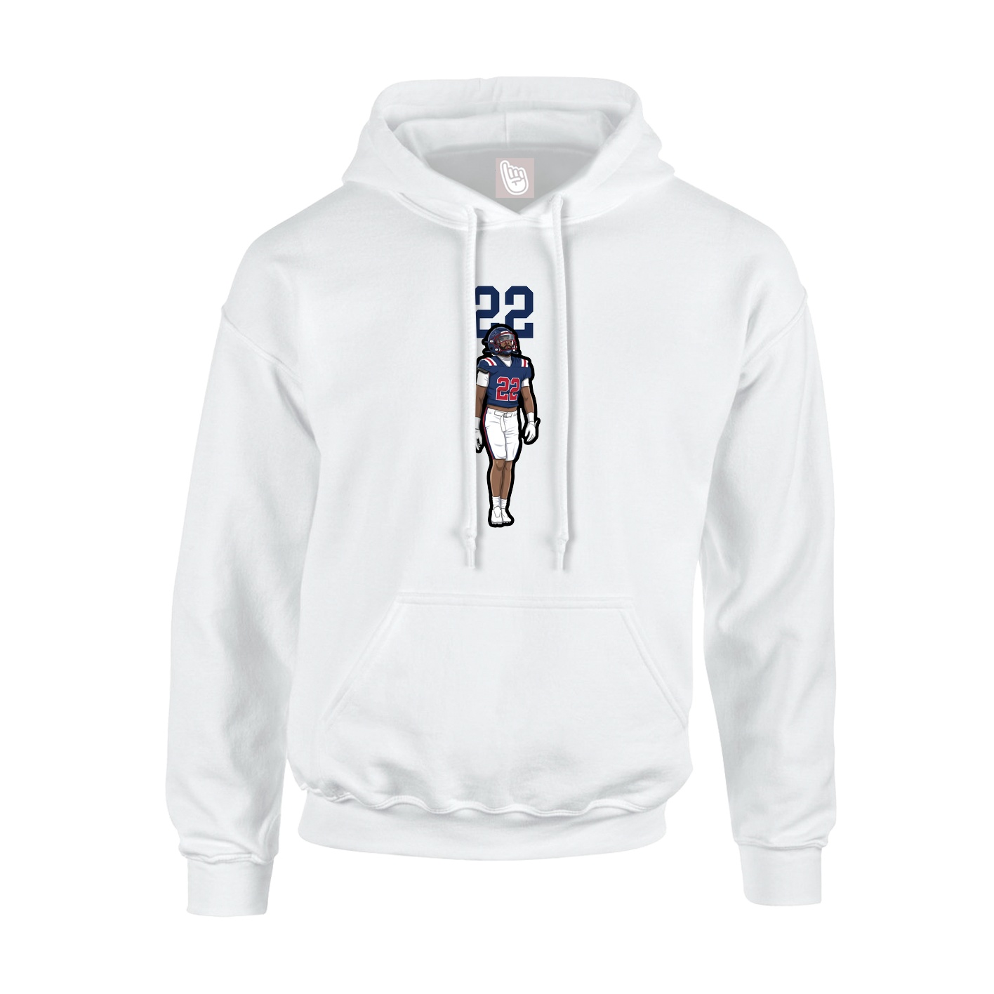Hoodie — Number Top in White