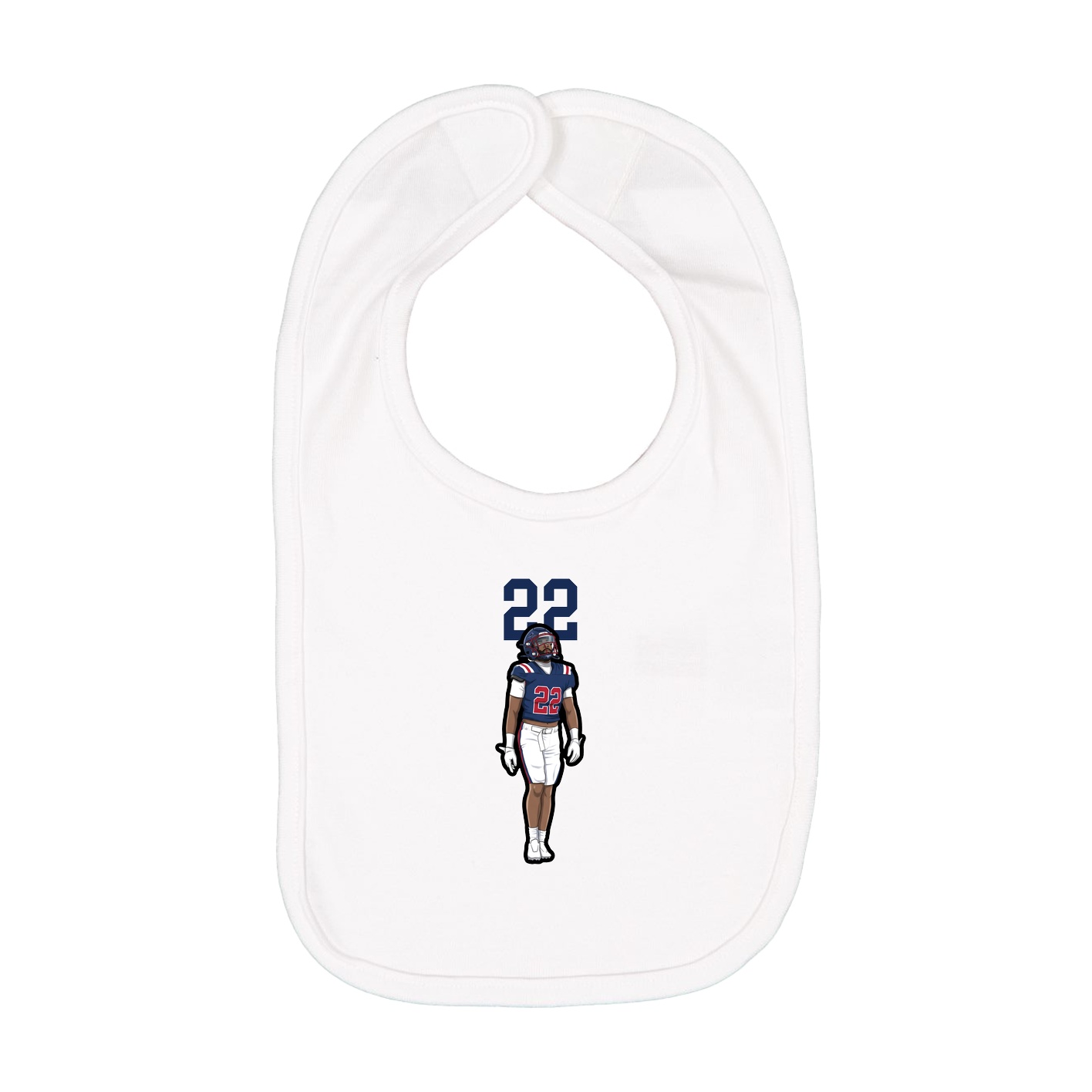 Infant Bib — Number Top in White