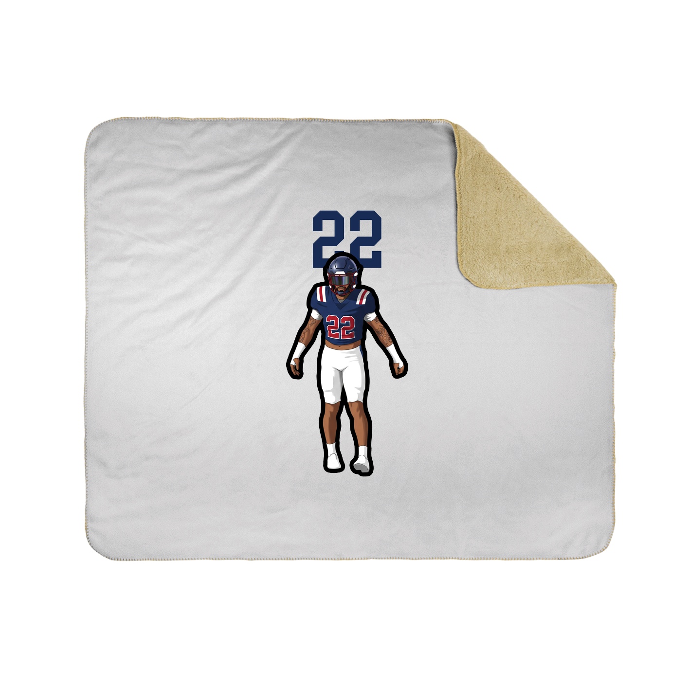 Throw Blanket — Number Top in White
