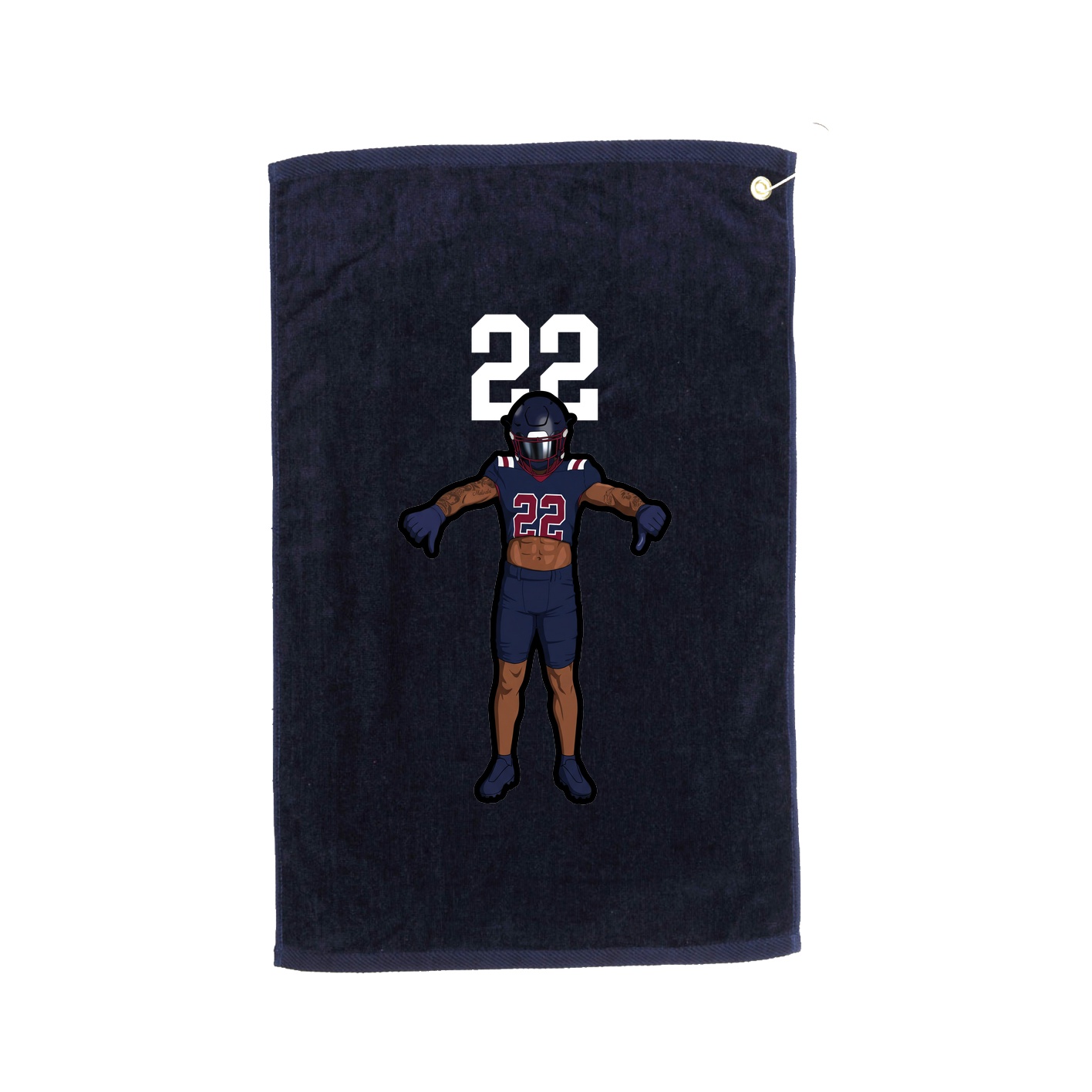 Golf Towel — Number Top in Navy