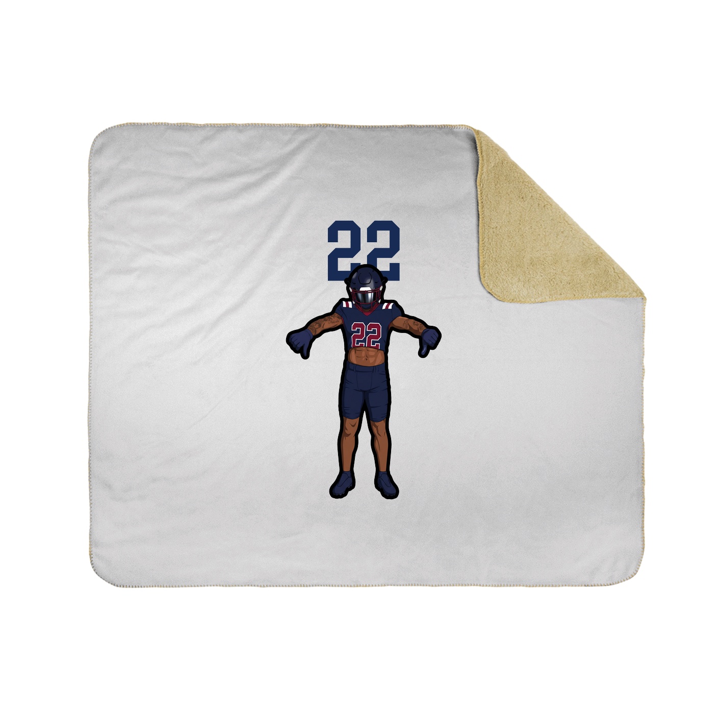 Throw Blanket — Number Top in White