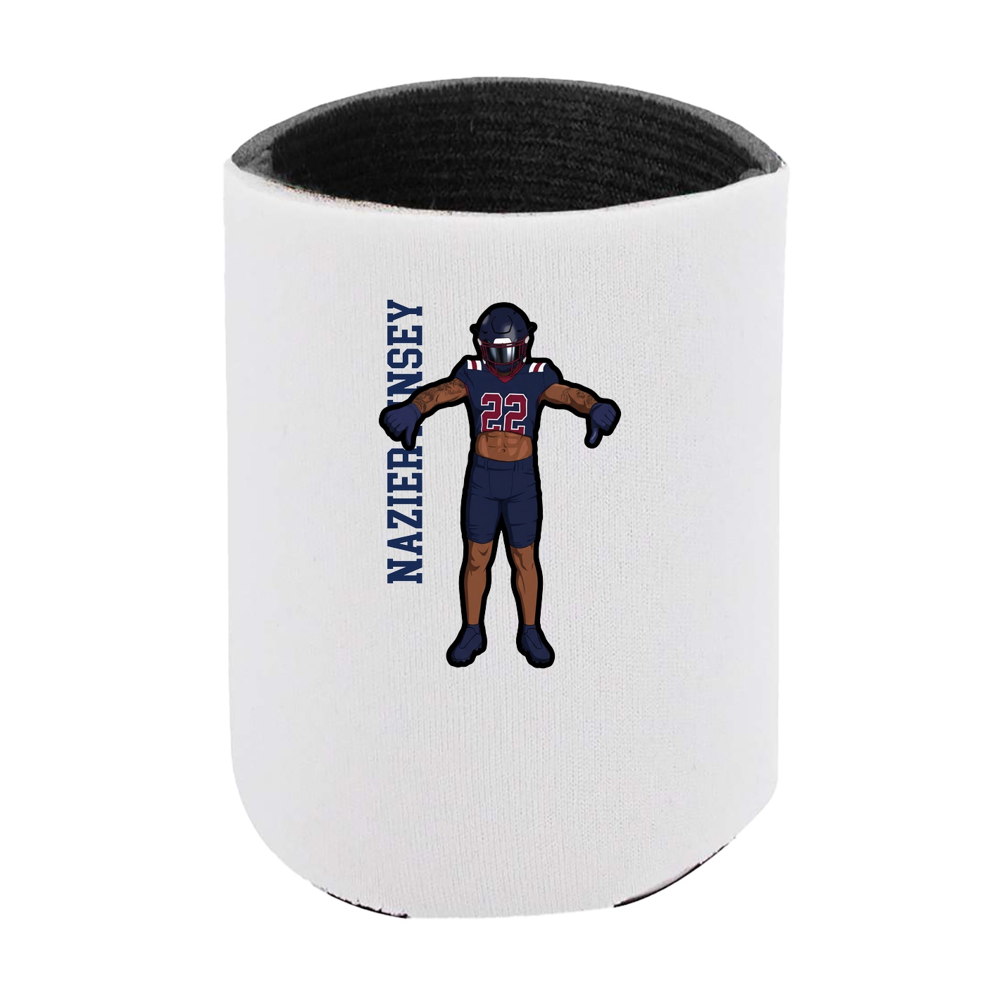 Can Holder — Name Vertical in White