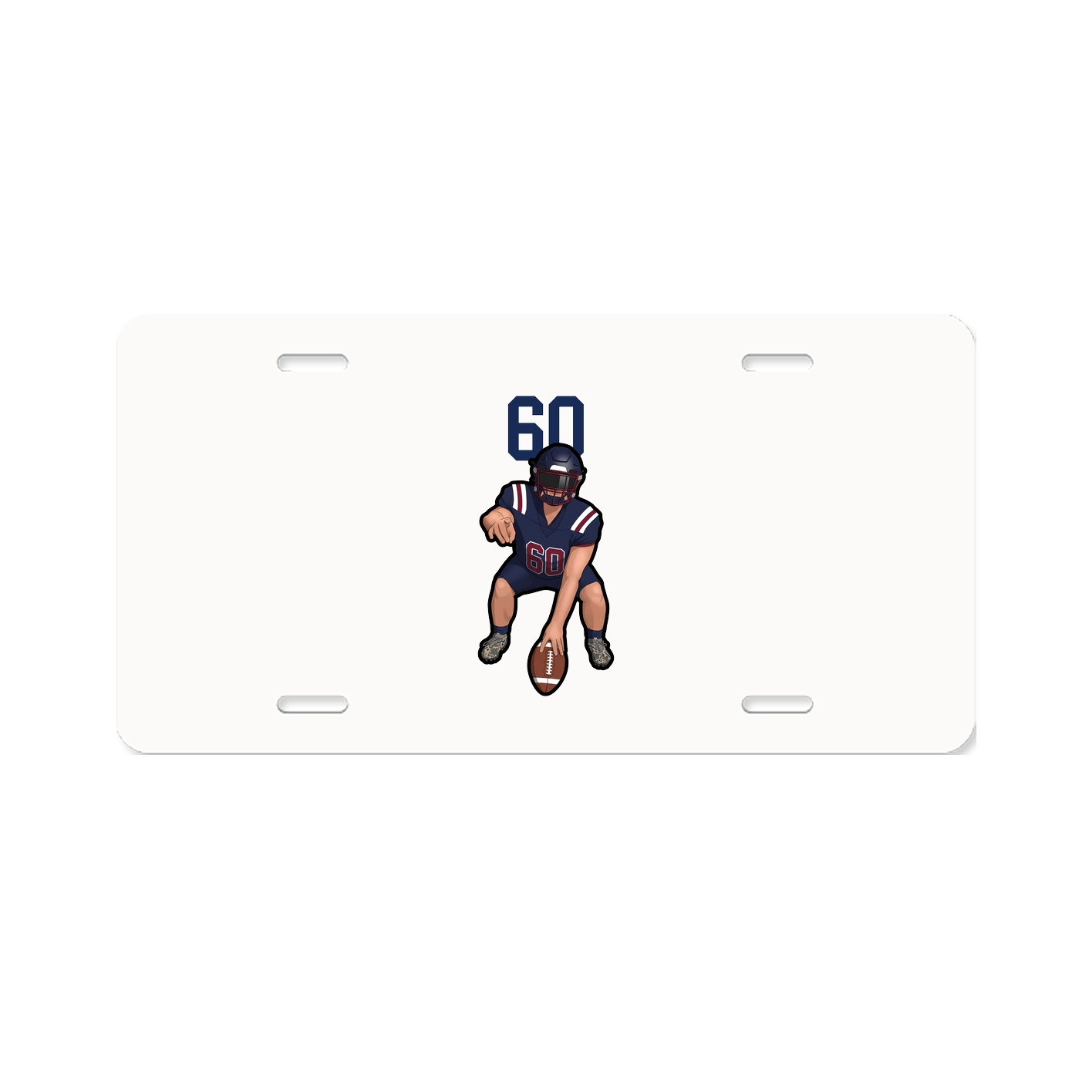 License Plate — Number Top in Classic