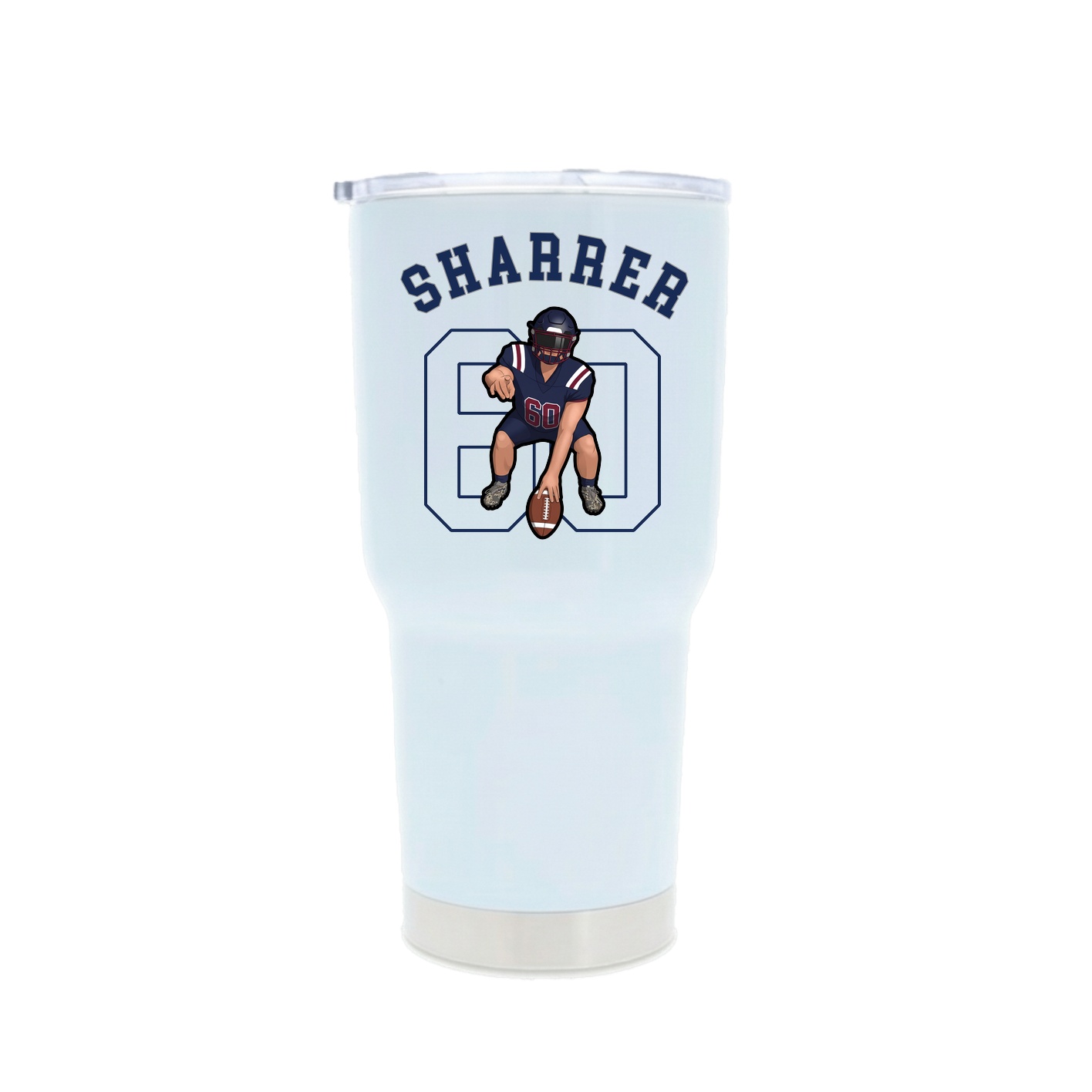 30oz Stainless Steel Tumbler — Shirsey Arch in White