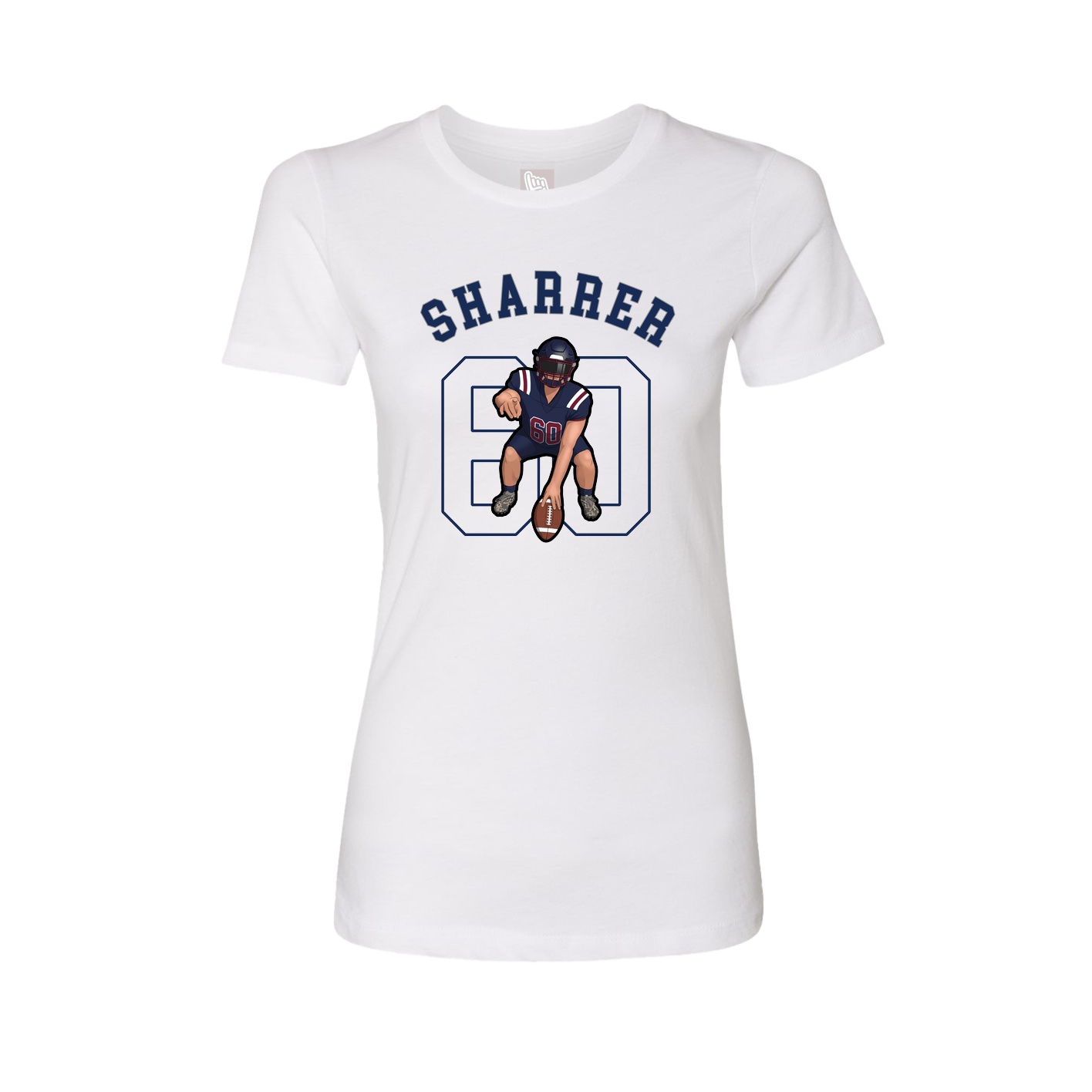 Fitted Women's Tee — Shirsey Arch in White