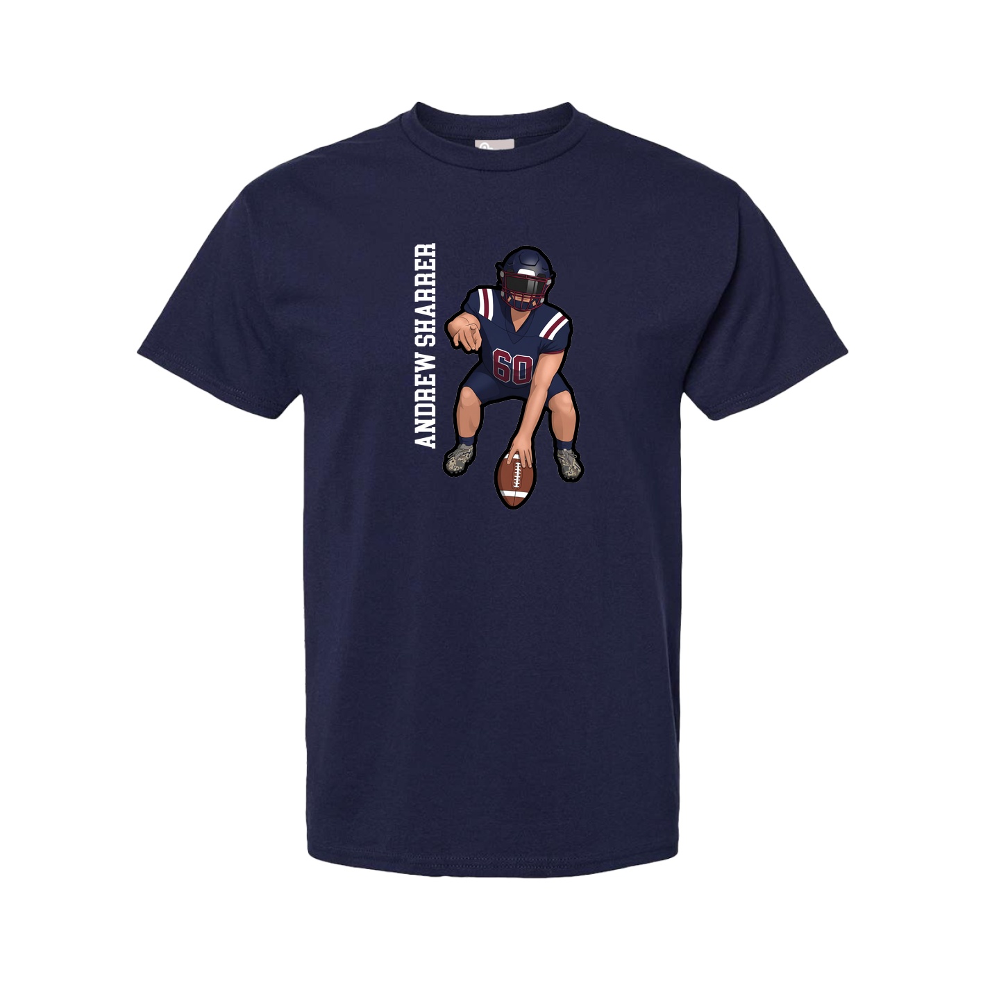 Tee — Name Vertical in Navy