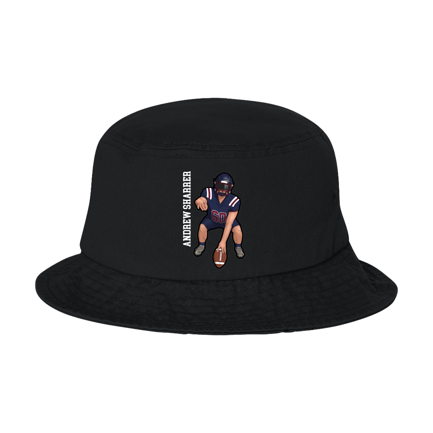 Bucket Cap — Name Vertical in Black
