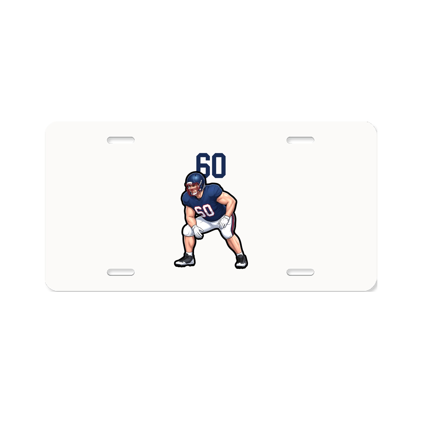 License Plate — Number Top in Classic