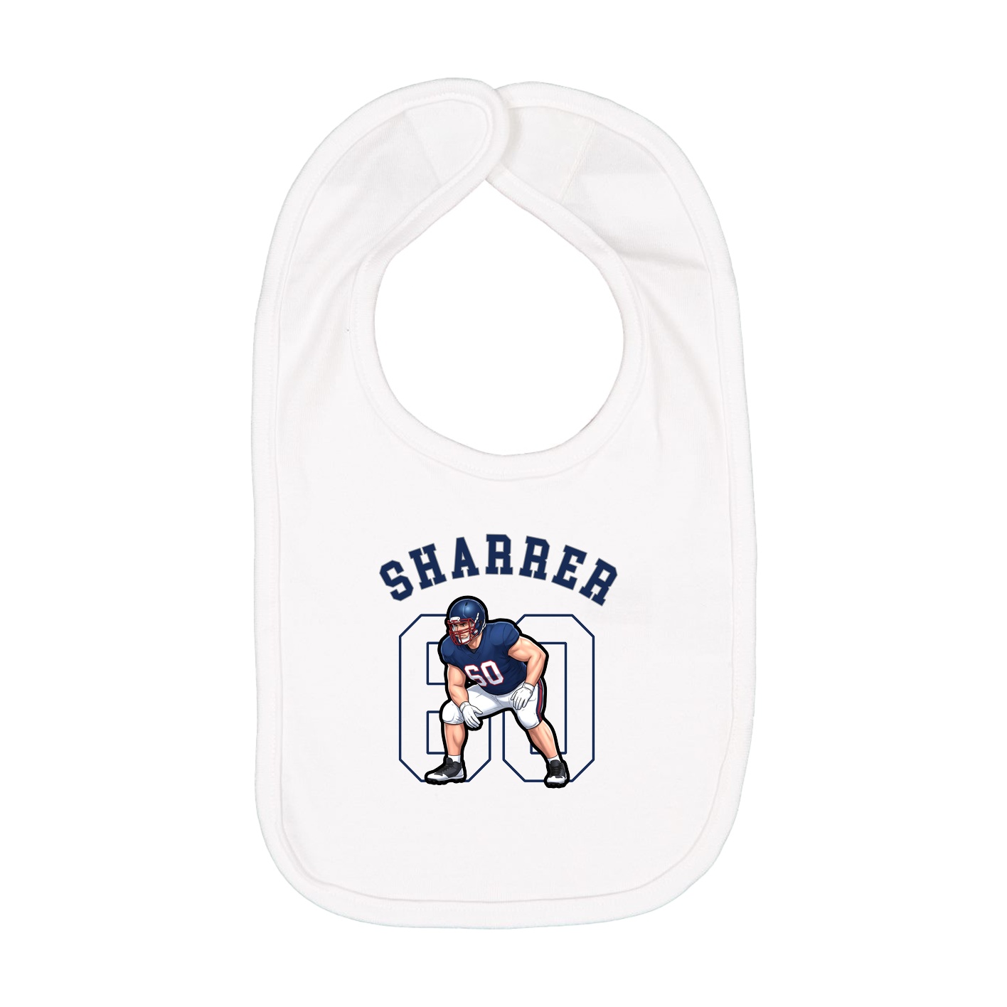 Infant Bib — Shirsey Arch in White