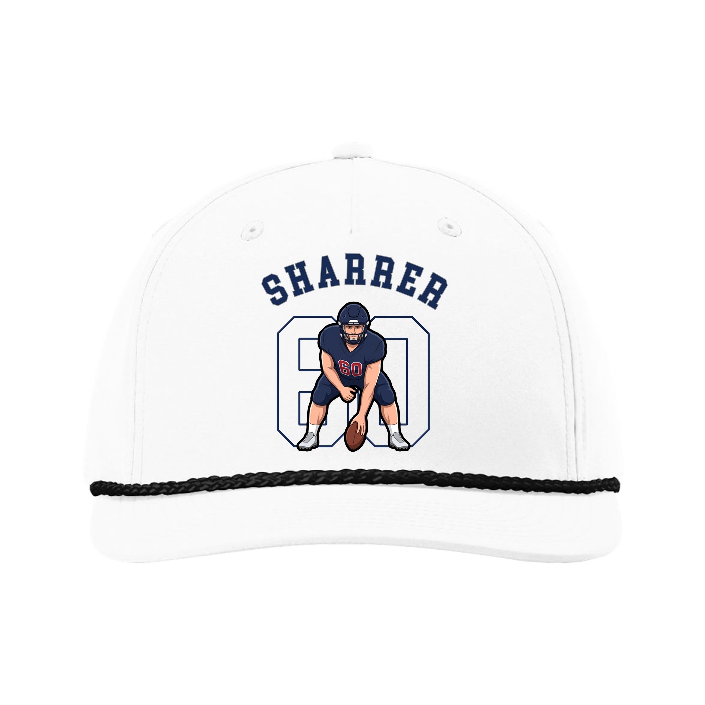 Five-Panel Classic Rope Cap — Shirsey Arch in White