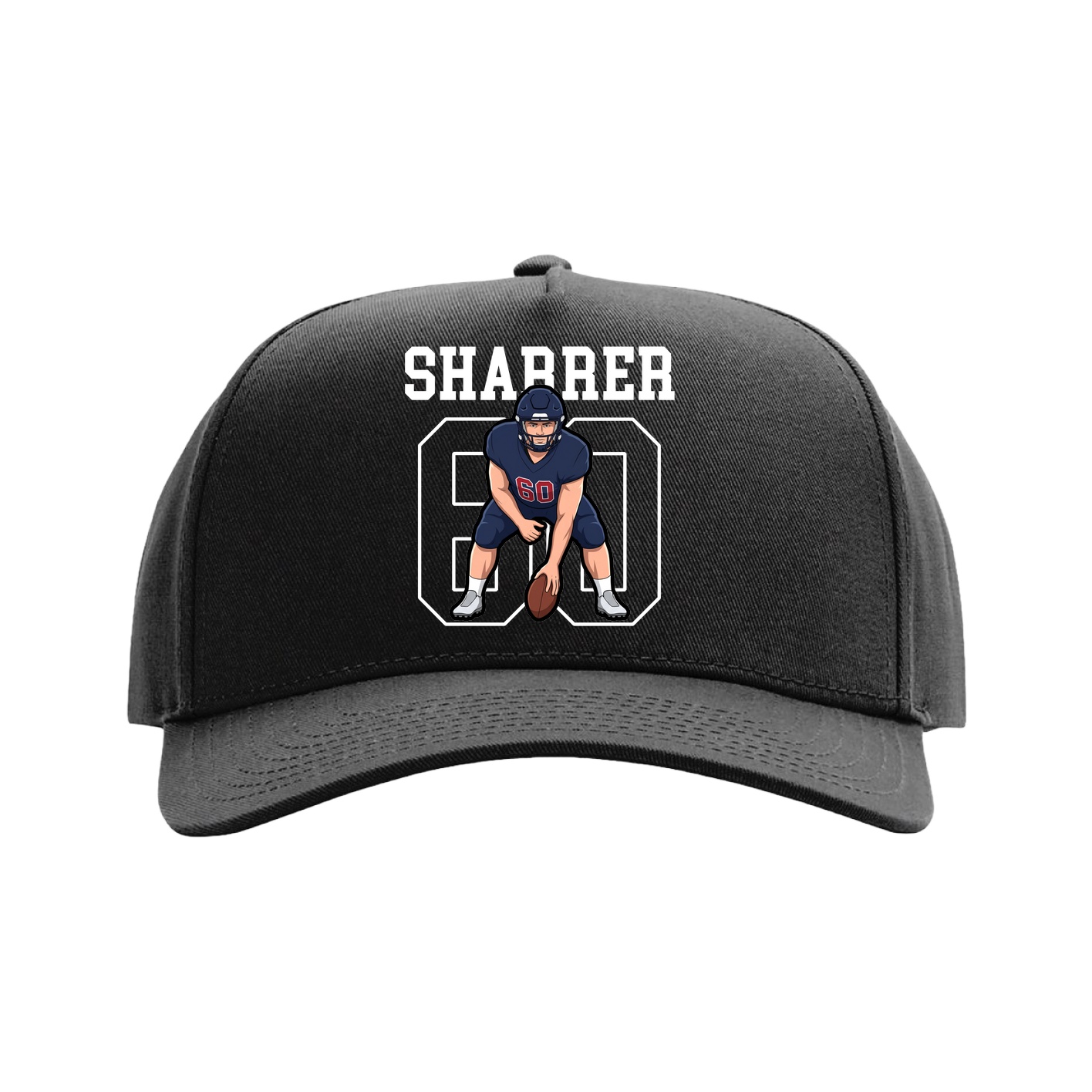 Full Fabric Five-Panel Champ Cap — Shirsey in Black