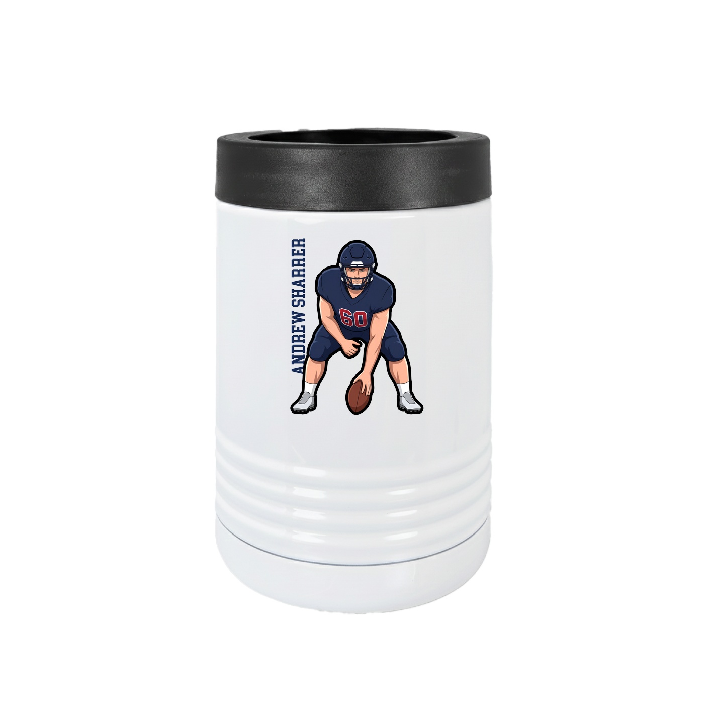Beverage Holder — Name Vertical in White