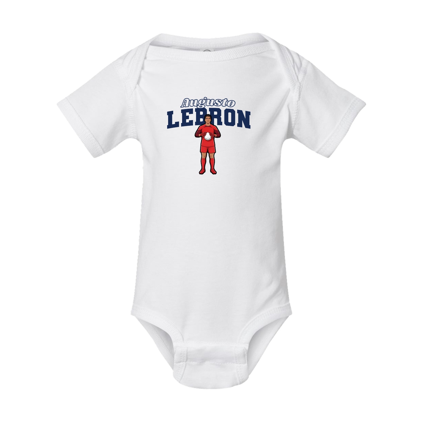 Baby Onesie — Name Arch in White