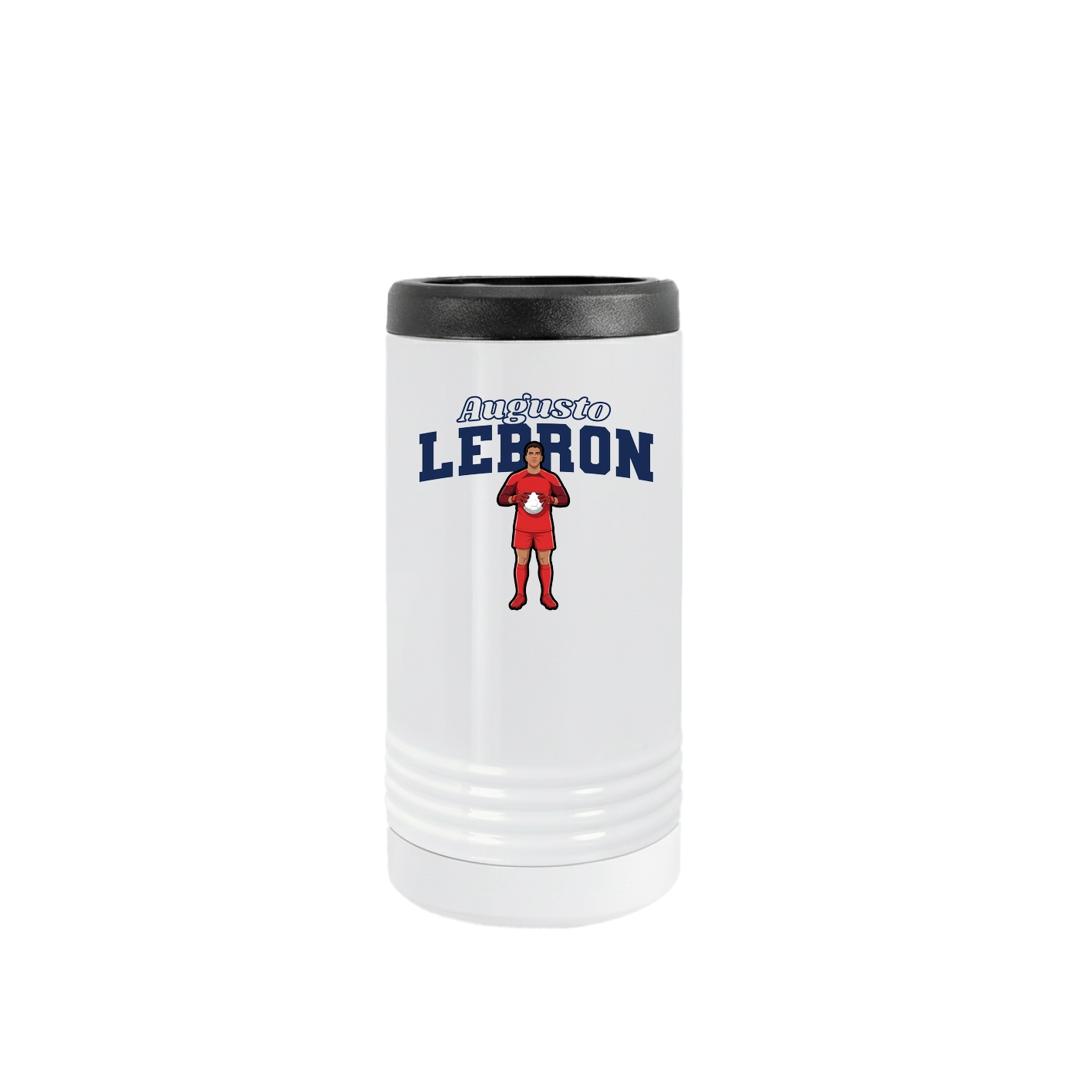 Slim Beverage Holder — Name Arch in White