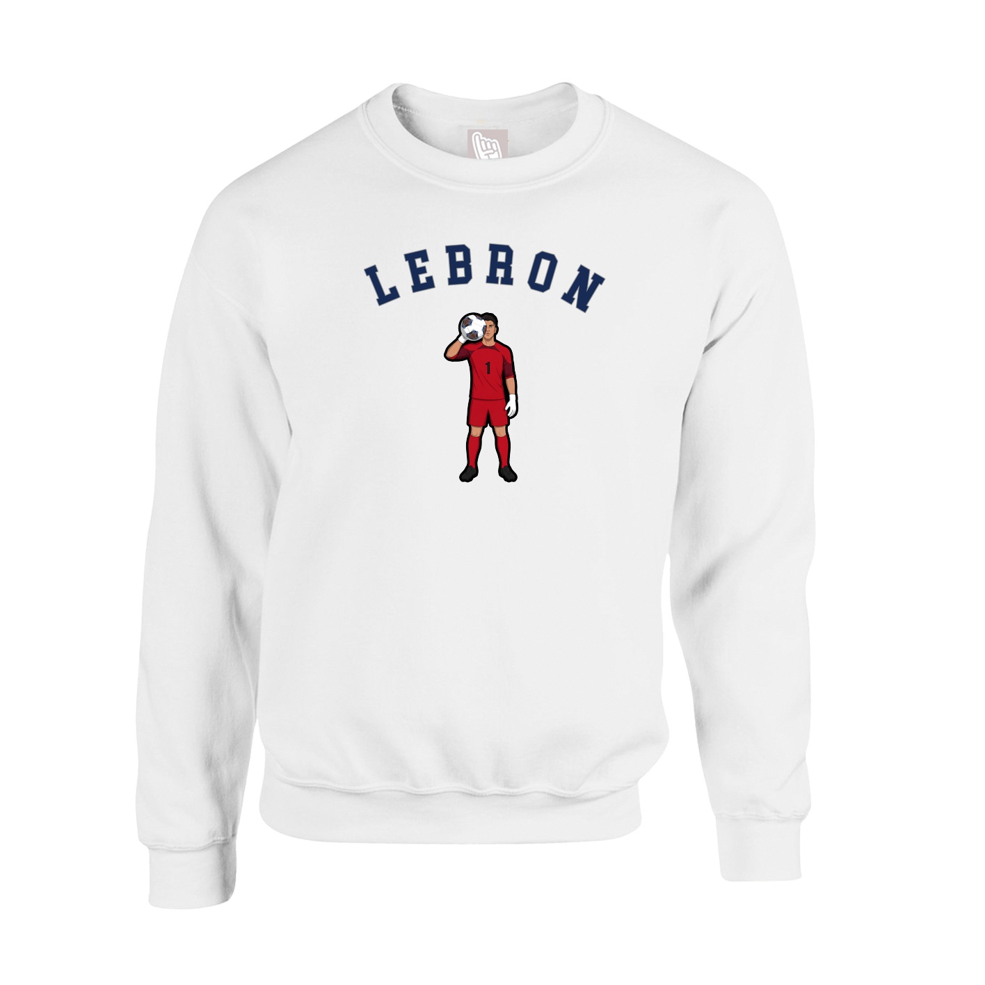 Fleece Crew — Shirsey Arch in White