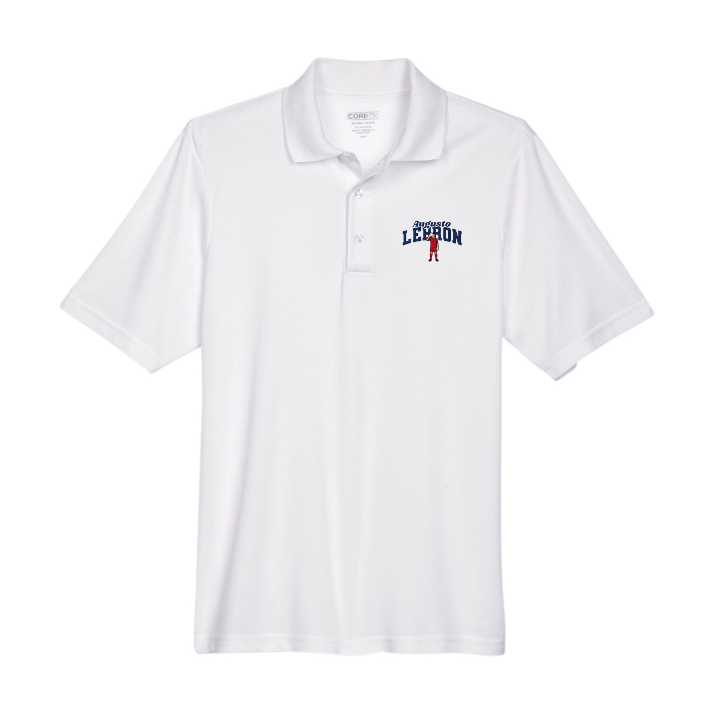 Performance Polo — Signature Arch in White