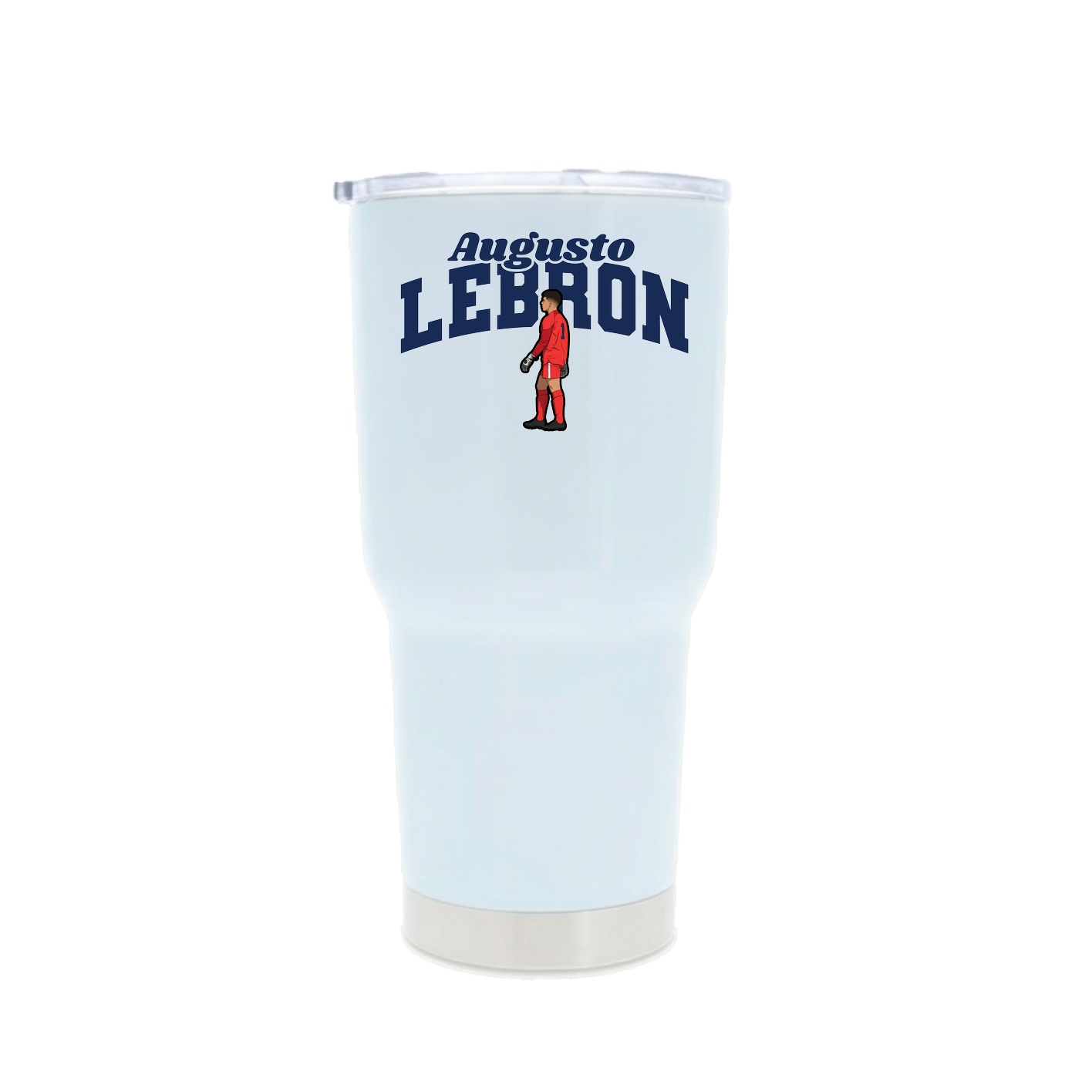 30oz Stainless Steel Tumbler — Signature Arch in White