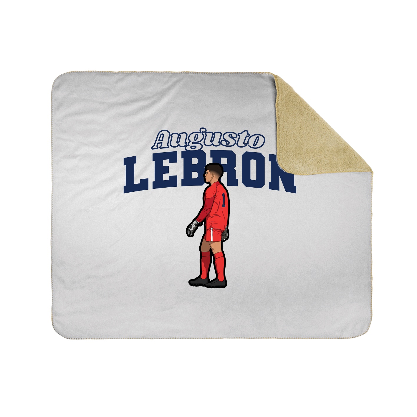 Throw Blanket — Name Arch in White