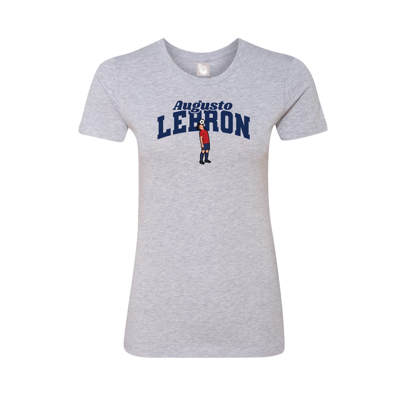 Fitted Women's Tee — Signature Arch in Grey