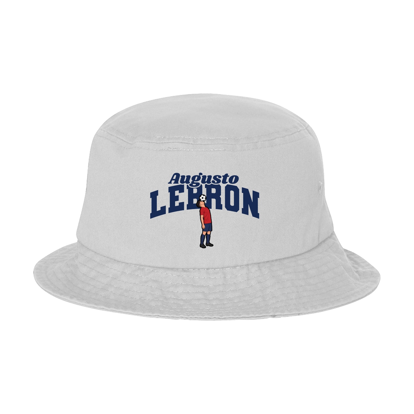 Bucket Cap — Signature Arch in White